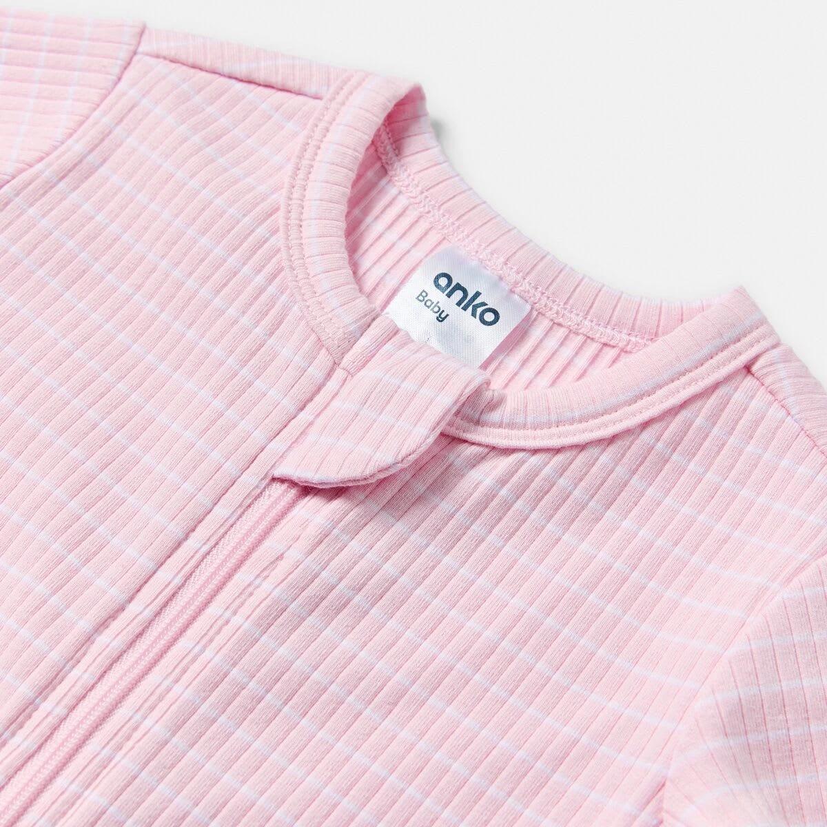 3 Rib Turn Cuff Coverall PINK STRIPES, 3 of 3