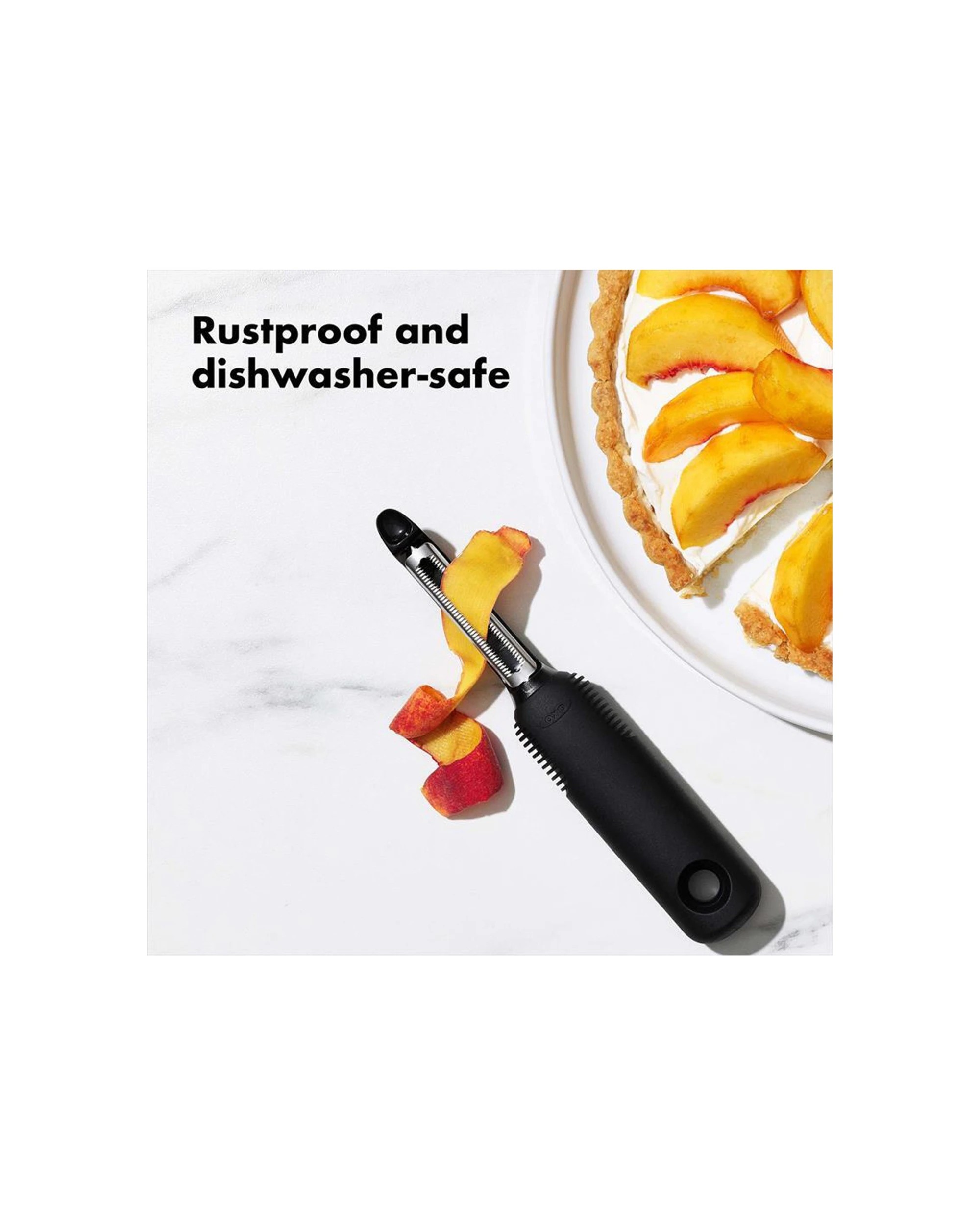 2 Oxo Serrated Fruit Vegetable Peeler Kitchen Food Slicer Sharp Stainless - Black, 2 of 6