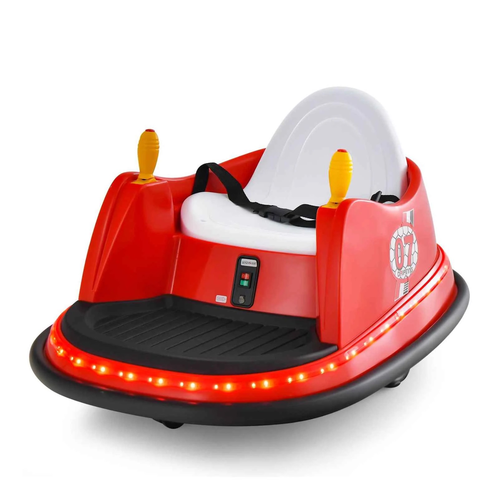 1 Costway Battery-Supported Ride On Car Bumper Car Electric Toy - Red, 1 of 1
