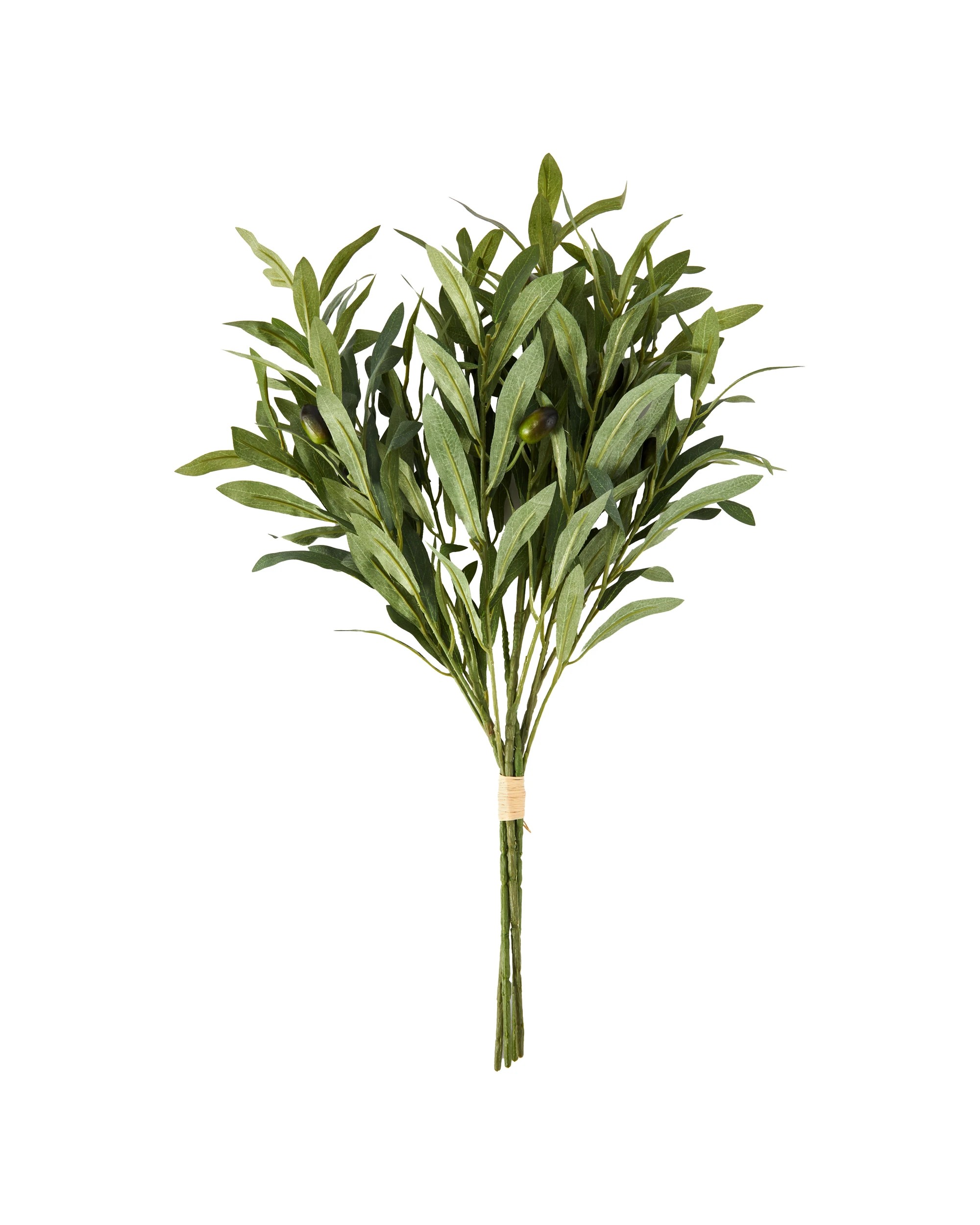 1 Artificial Olive Stem Bunch, 1 of 5