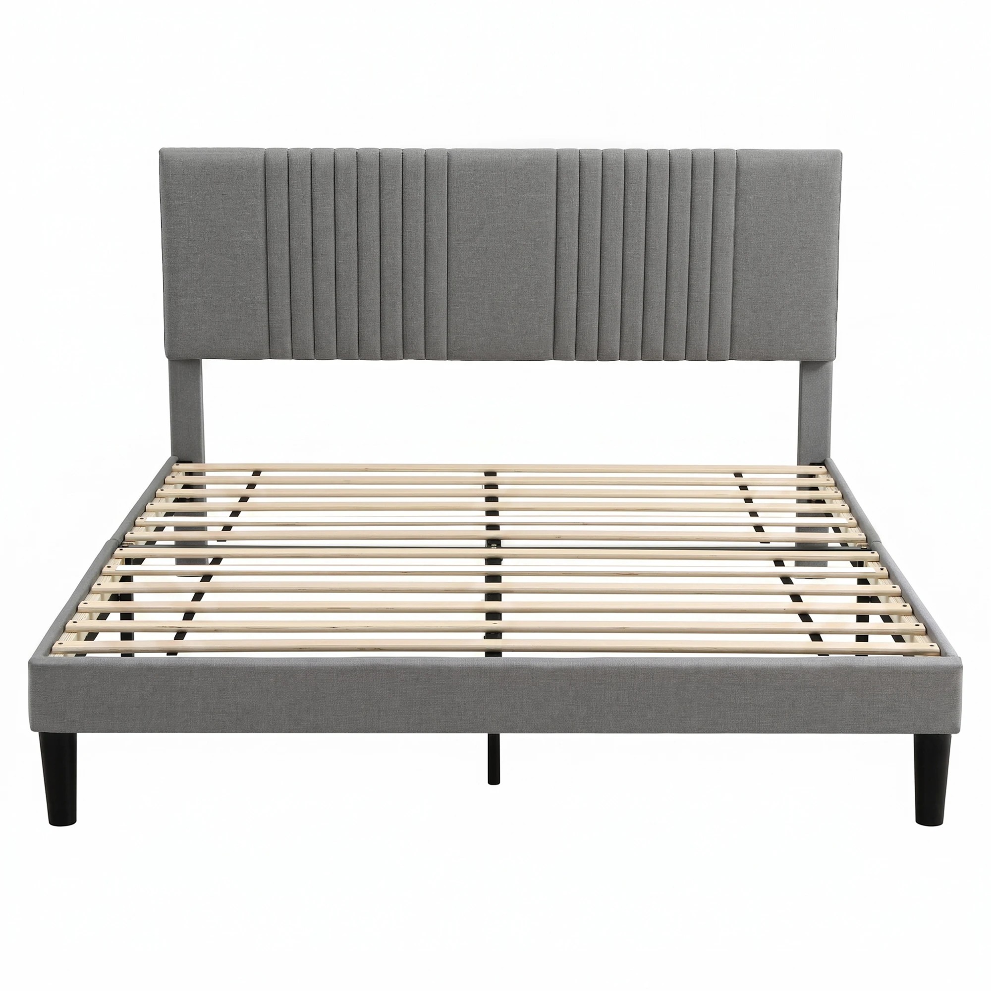 7 Artiss Bed Frame with Adjustable Headboard, 300kg Capacity - Queen Bed - Charcoal, 7 of 8