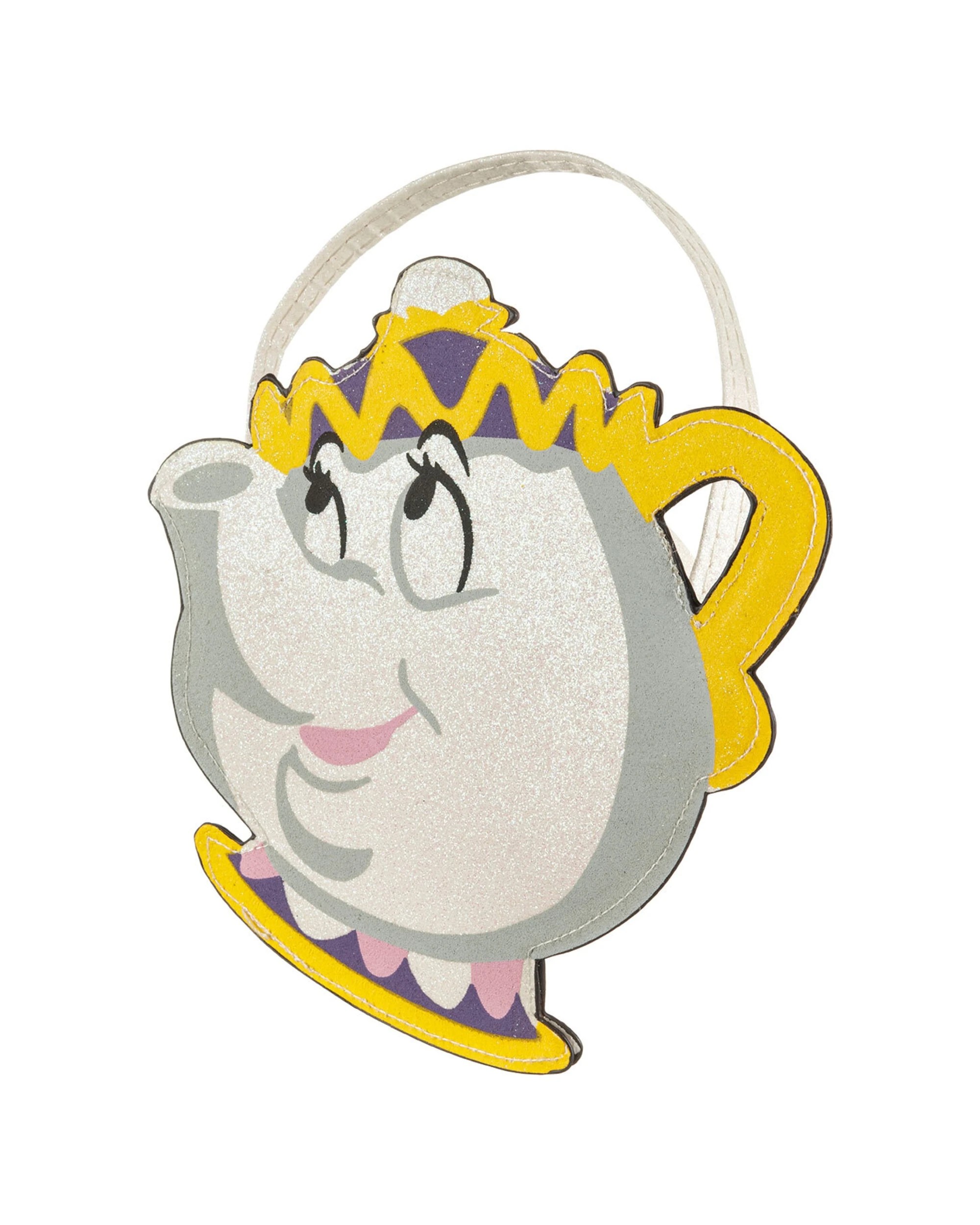 2 Disney Belle Mrs Potts Kids Accessory Bag 17cm - Silver, 2 of 2