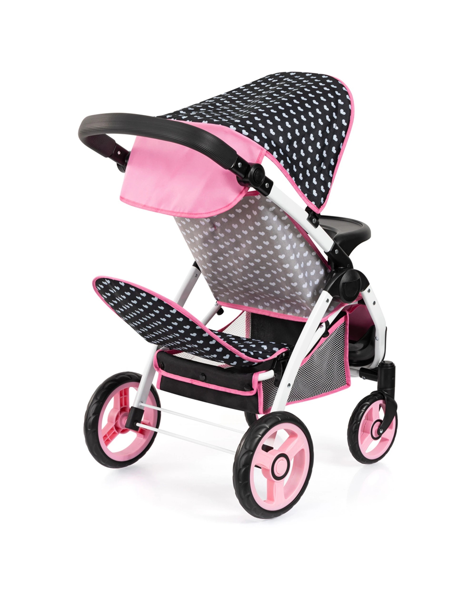 2 Bayer Twin Star Doll Pram Adjustable Handle Foldable Kids Toy 3y Plus
 - Pink, 2 of 3