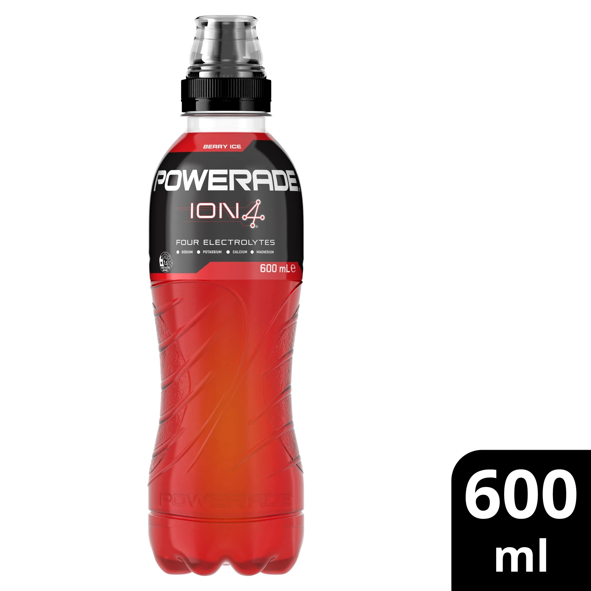 1 Powerade ION4 Isotonic Berry Ice Sports Drink 600ml, 1 of 4
