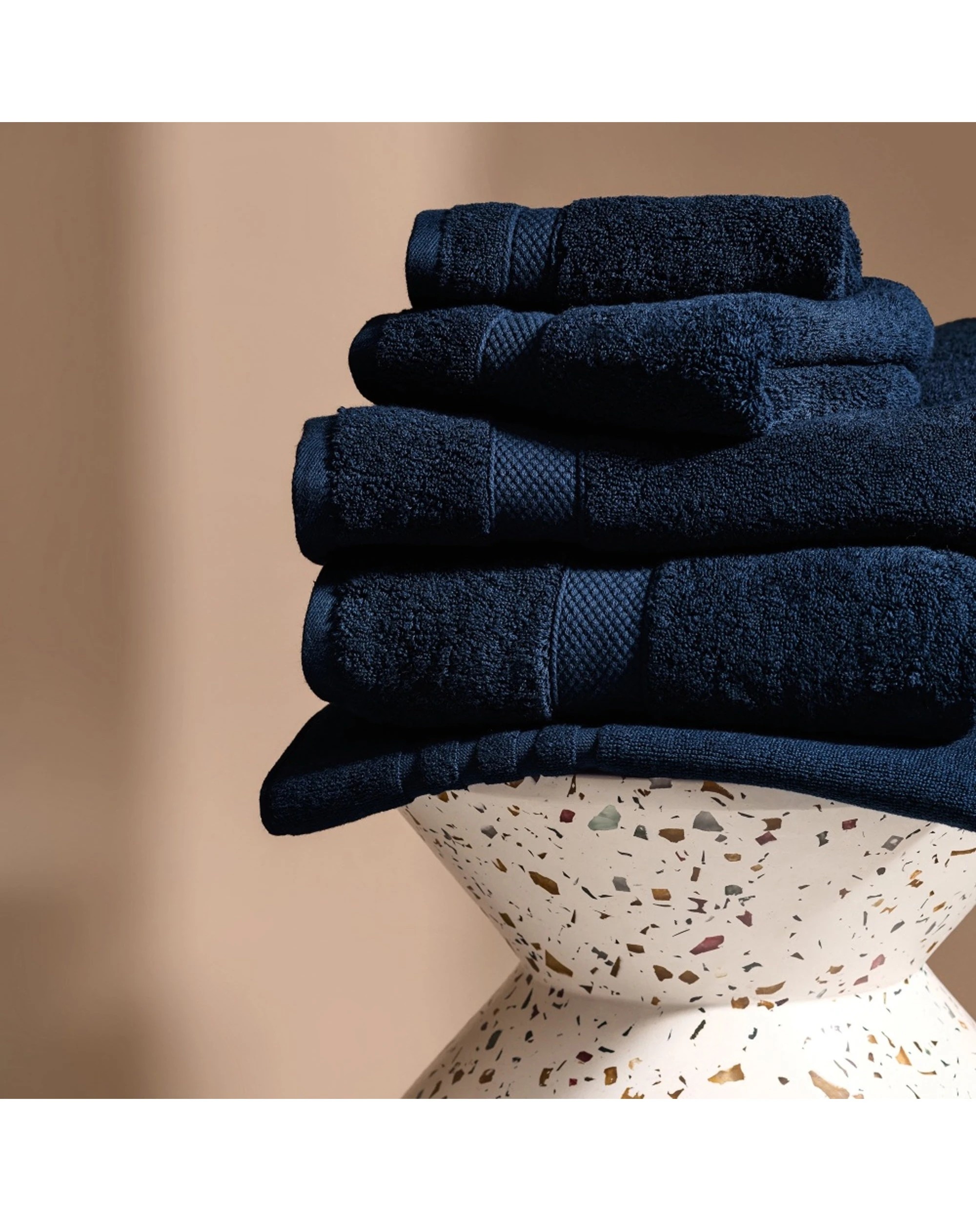 3 Bedding co Egyptian Cotton Luxury Bath Sheet 700GSM Navy - Blue, 3 of 5