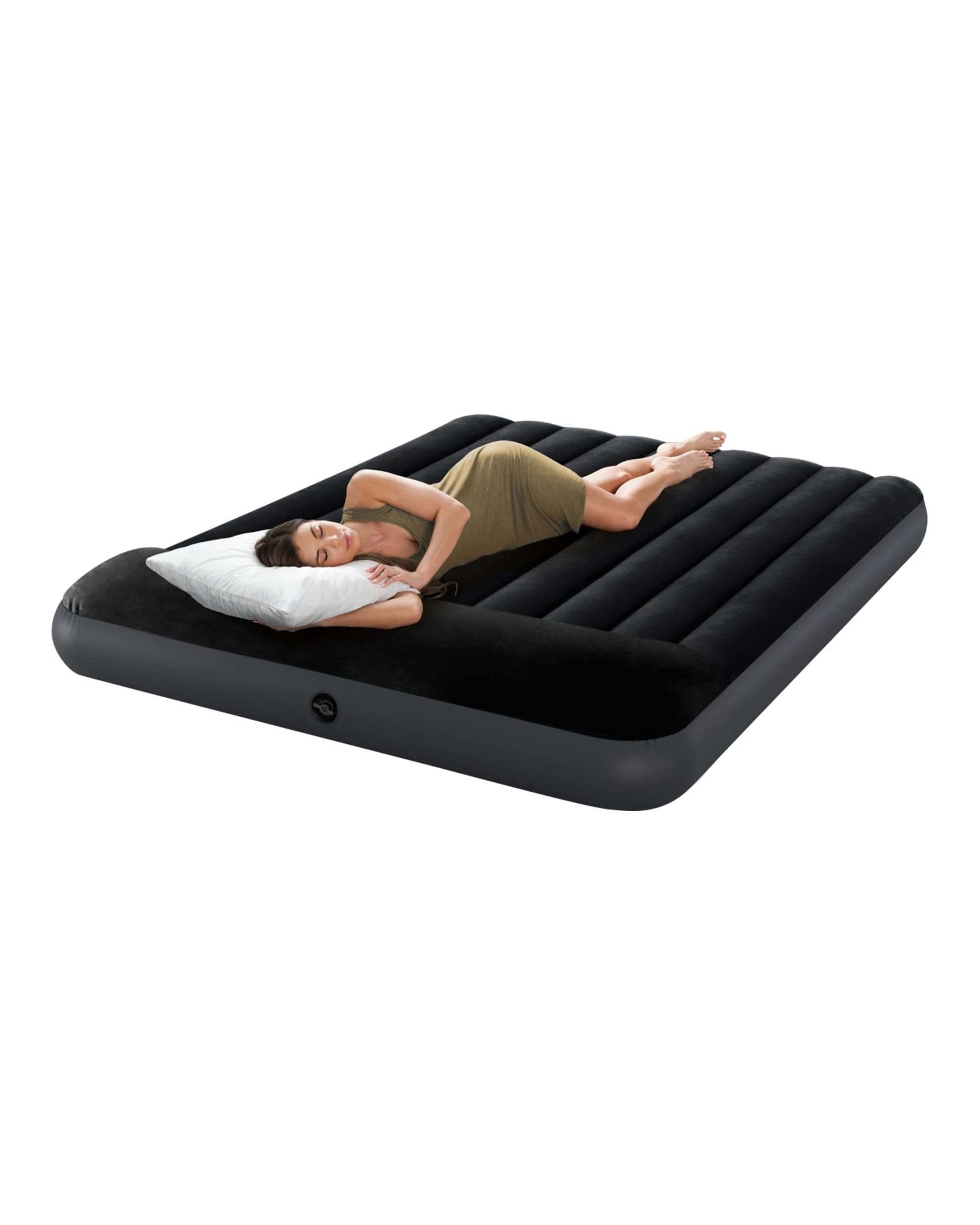 10 Intex Dura Beam Classic Inflatable Queen Airbed Mattress with Pillow Rest - Black, 10 of 10