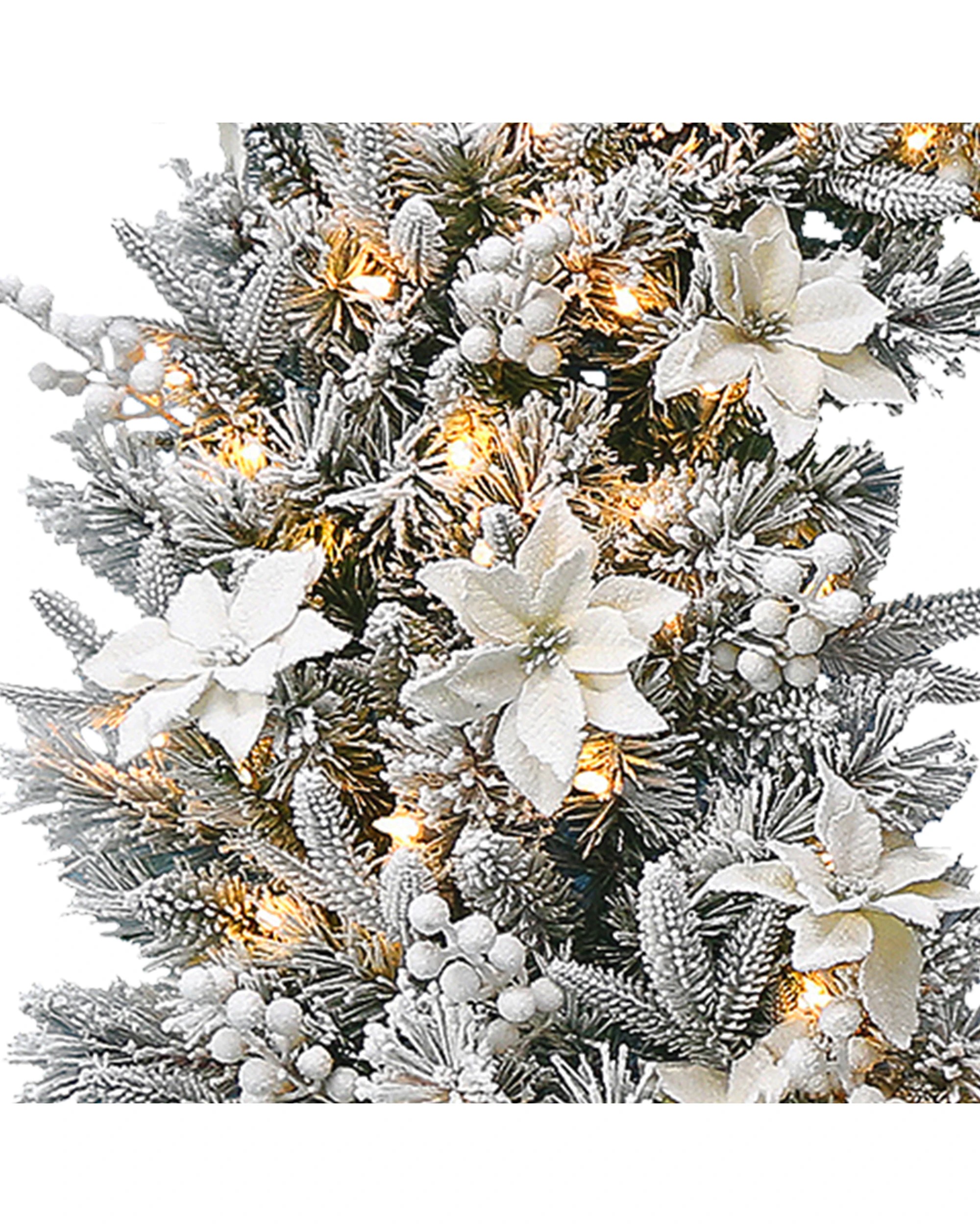 2 National Tree Company Frosted Colonial Pre-lit Christmas Wreath - 122cm, 2 of 7