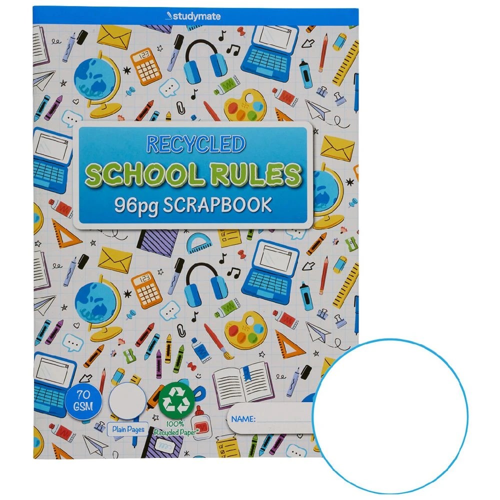 1 Studymate 330x240mm Recycled Scrapbook 96 Pages, 1 of 3