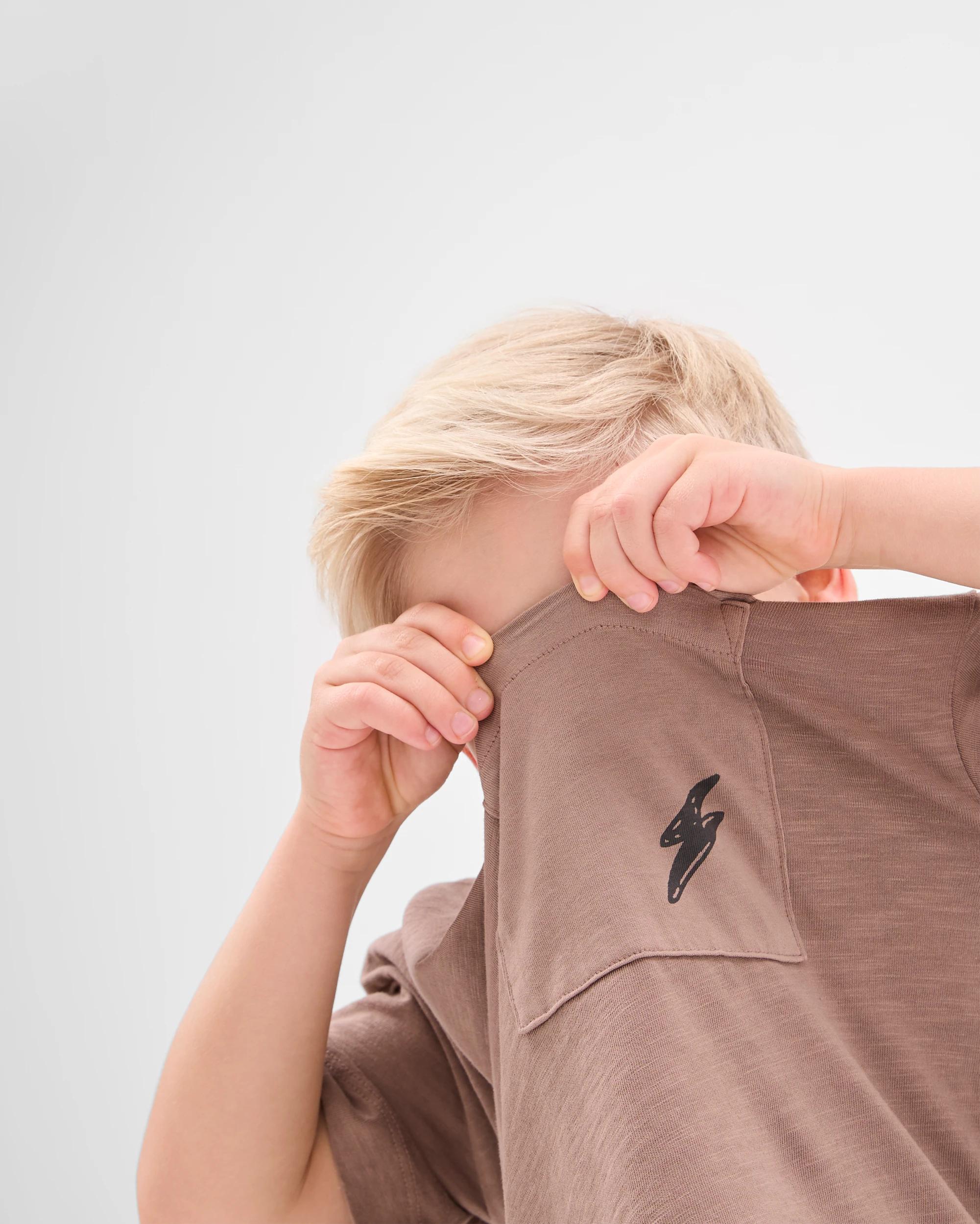 3 Target Australian Cotton Oversized Washed Pocket T-shirt BROWN, 3 of 6