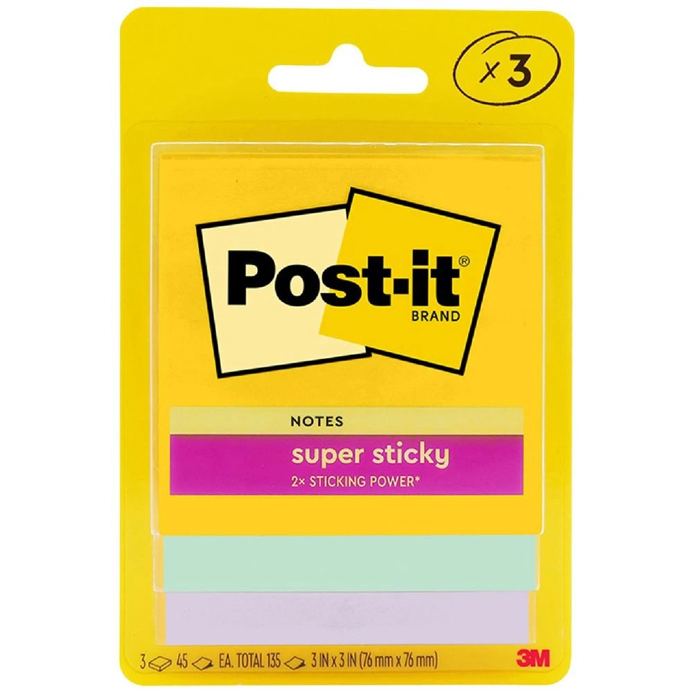 1 Post-it Super Sticky Notes 76 x 76 mm Sweets 3 Pack, 1 of 6