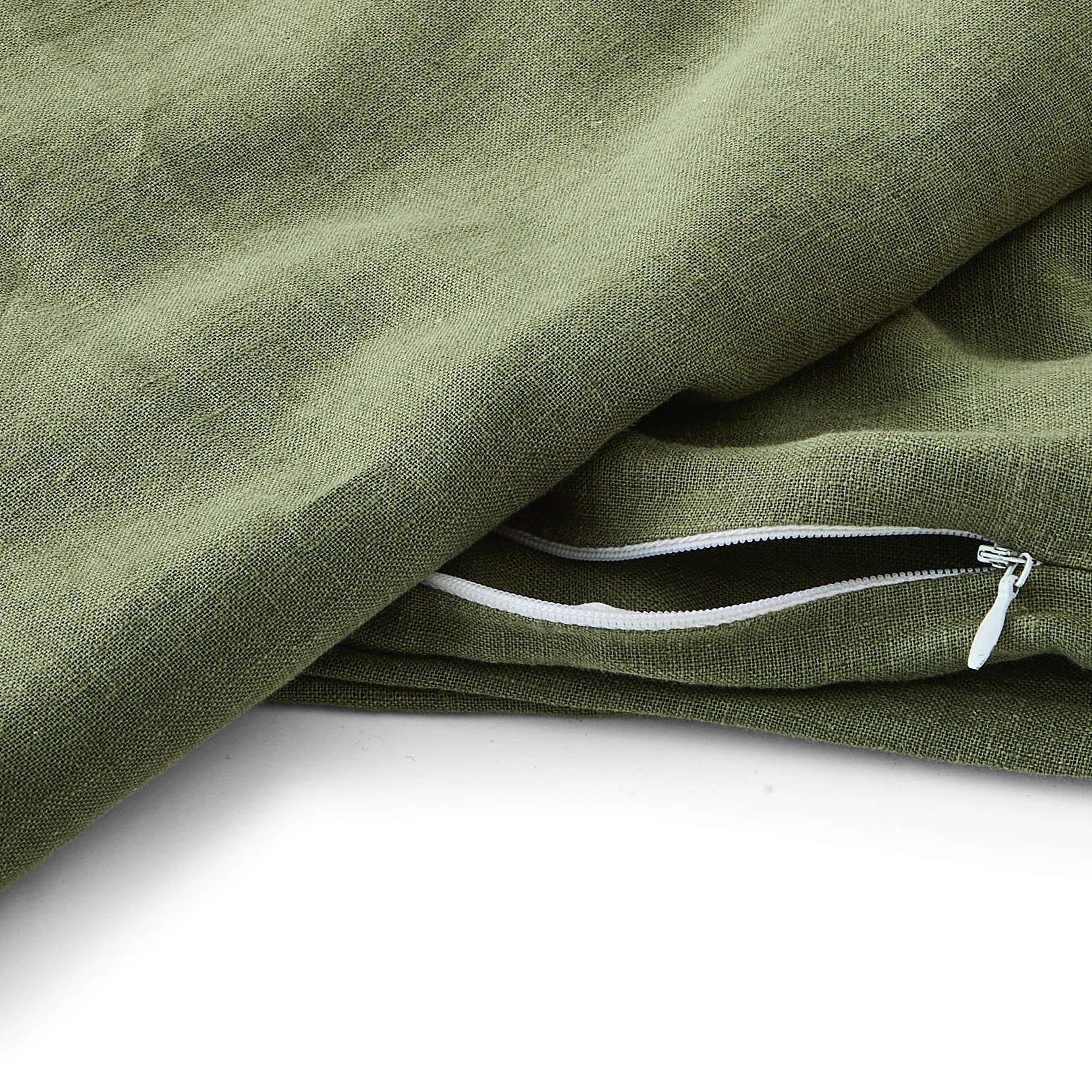4 Kayden Linen Cotton Quilt Cover Set - Queen Bed, Forest, 4 of 7