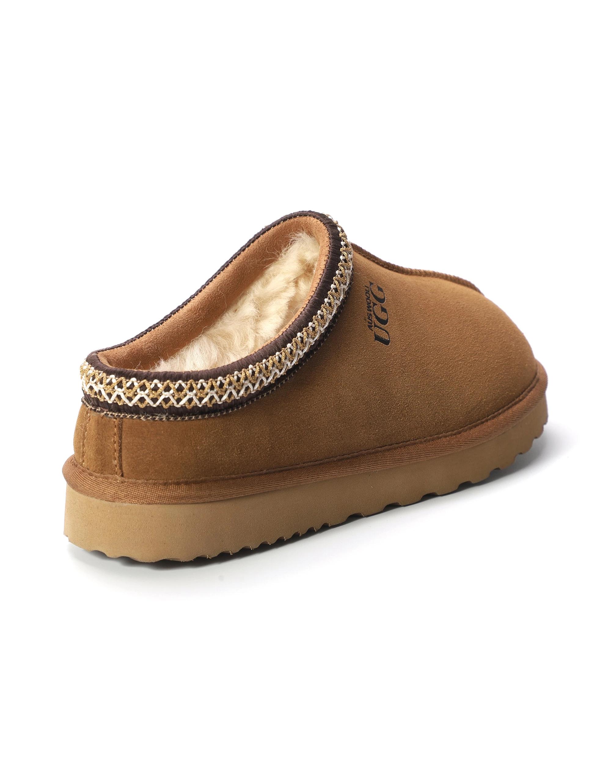 6 AUS WOOLI Sheepskin Ankle Braid Croydon UGG Slippers TAN, 6 of 6