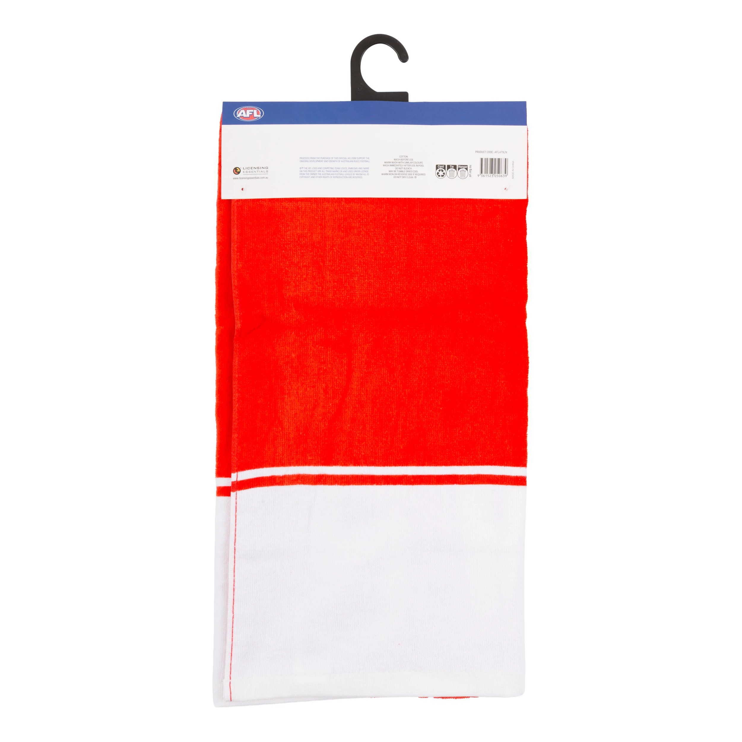 4 AFL Sydney Swans Cotton Beach Towel, 4 of 4