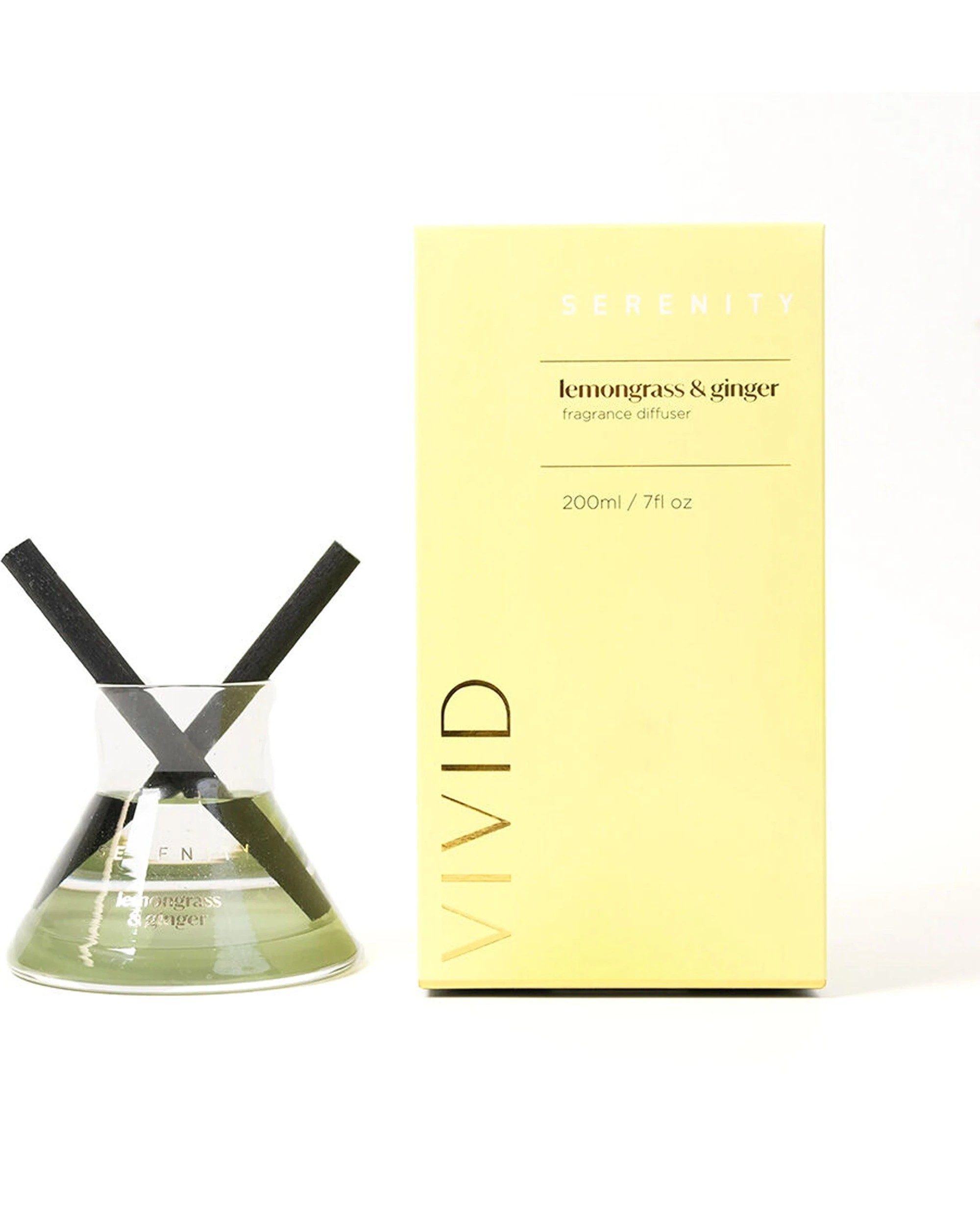 2 Serenity 2PK Reed Diffuser Vivid Lemongrass and Ginger Scent Home Fragrance 200ml - Green, 2 of 2