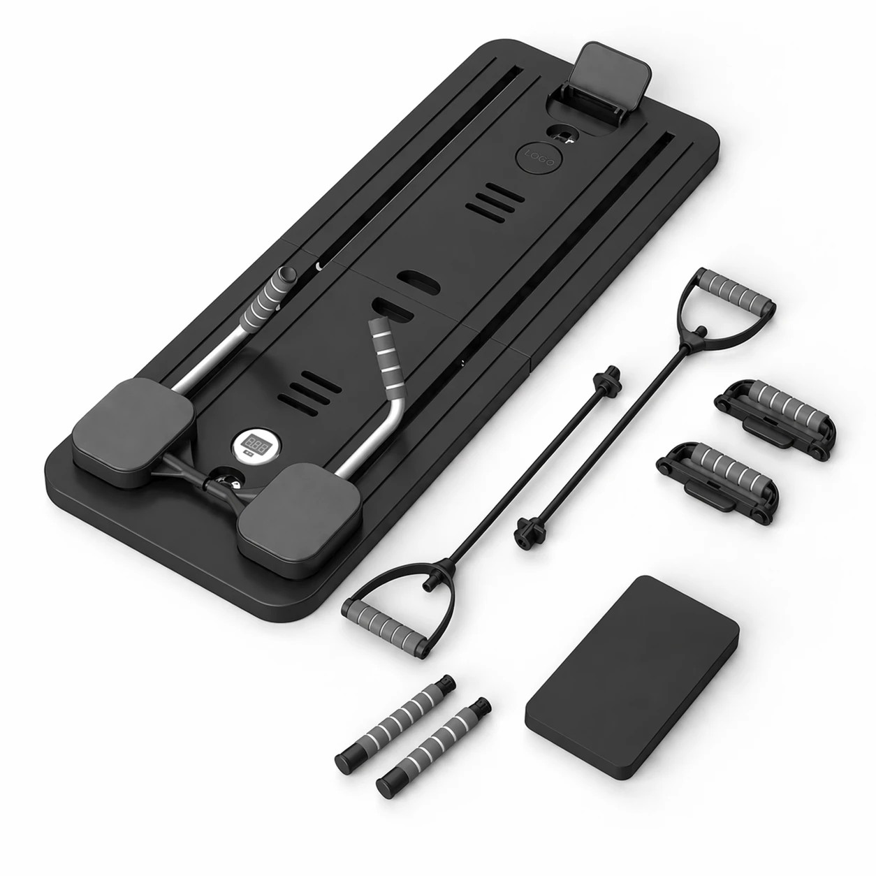 1 Fitness Master Foldable Pilates Board 8-in-1 Core Trainer Home Gym Reformer Machine Ab Slider Full Body W, 1 of 9