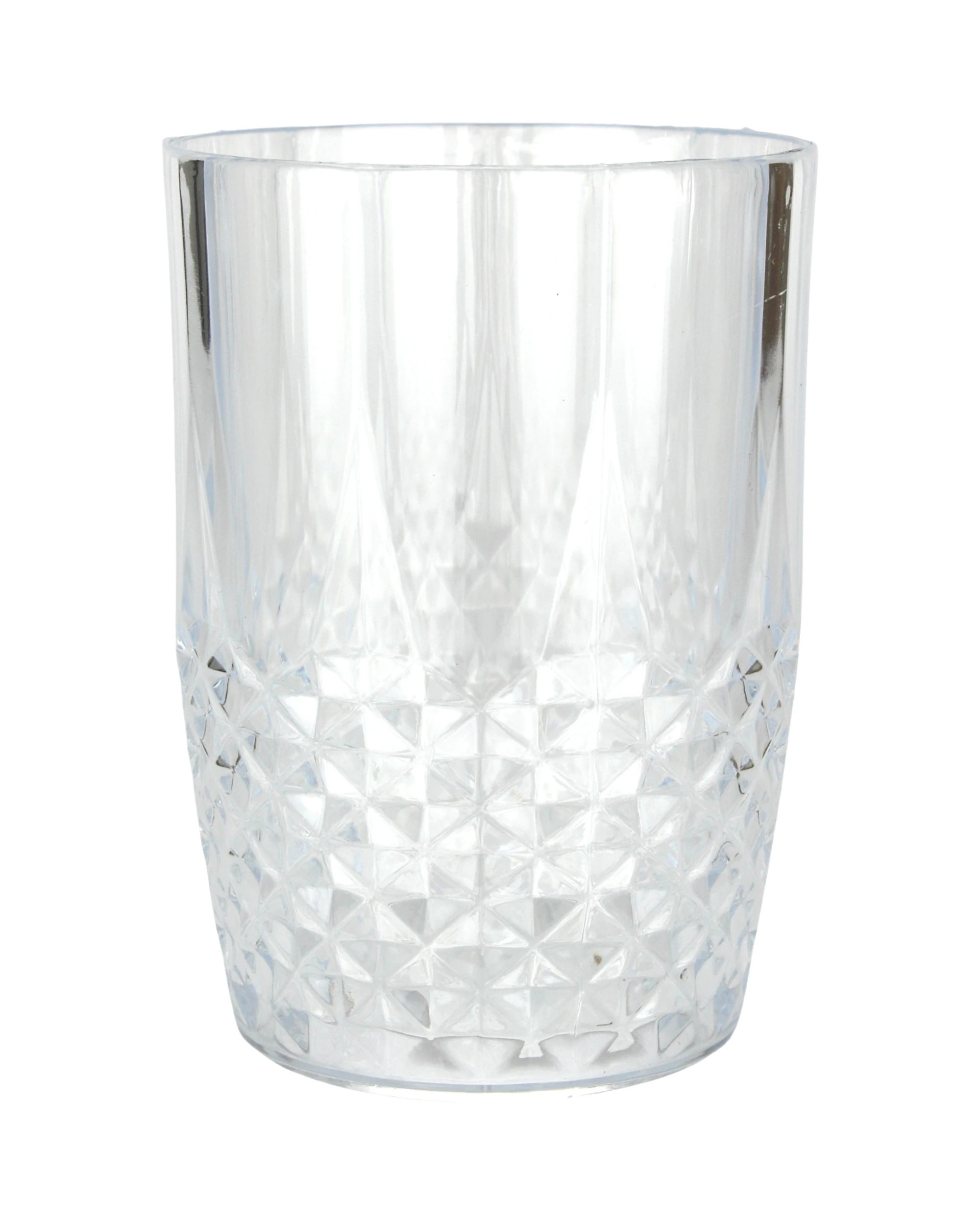 1 Lemon Lime Crystal Style Deco Clear Plastic Tumbler Glass 400ml, 1 of 1