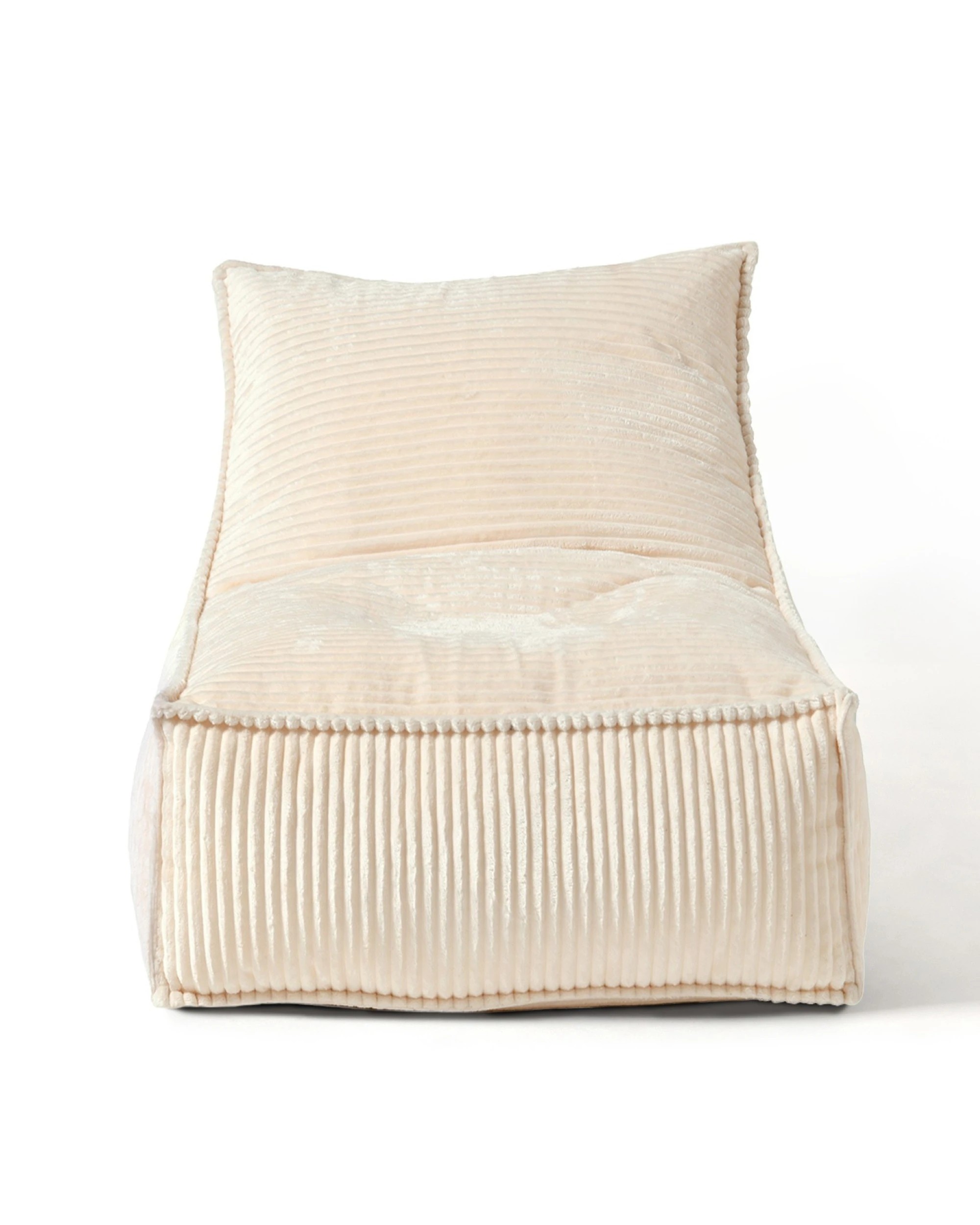 3 Cadence & Co. Wilde Ribbed Luxe Fleece Bean Bag Lounge Cover - Vanilla Cream, 3 of 7