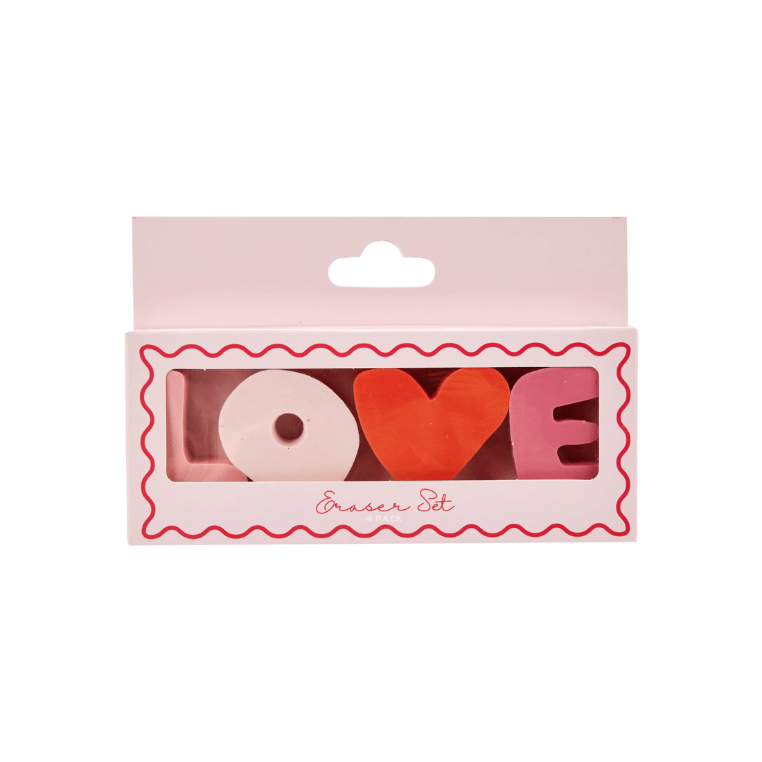 1 Valentine's Day 4 Pack Love Eraser Set, 1 of 6