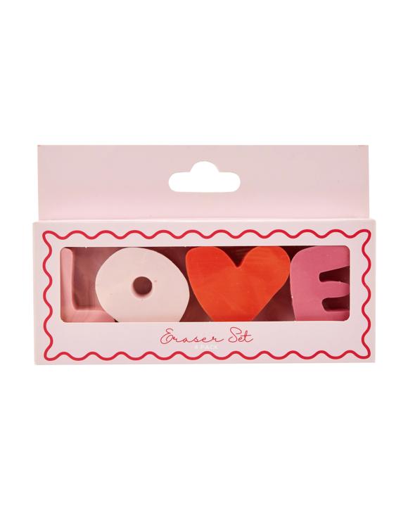Valentine's Day 4 Pack Love Eraser Set
