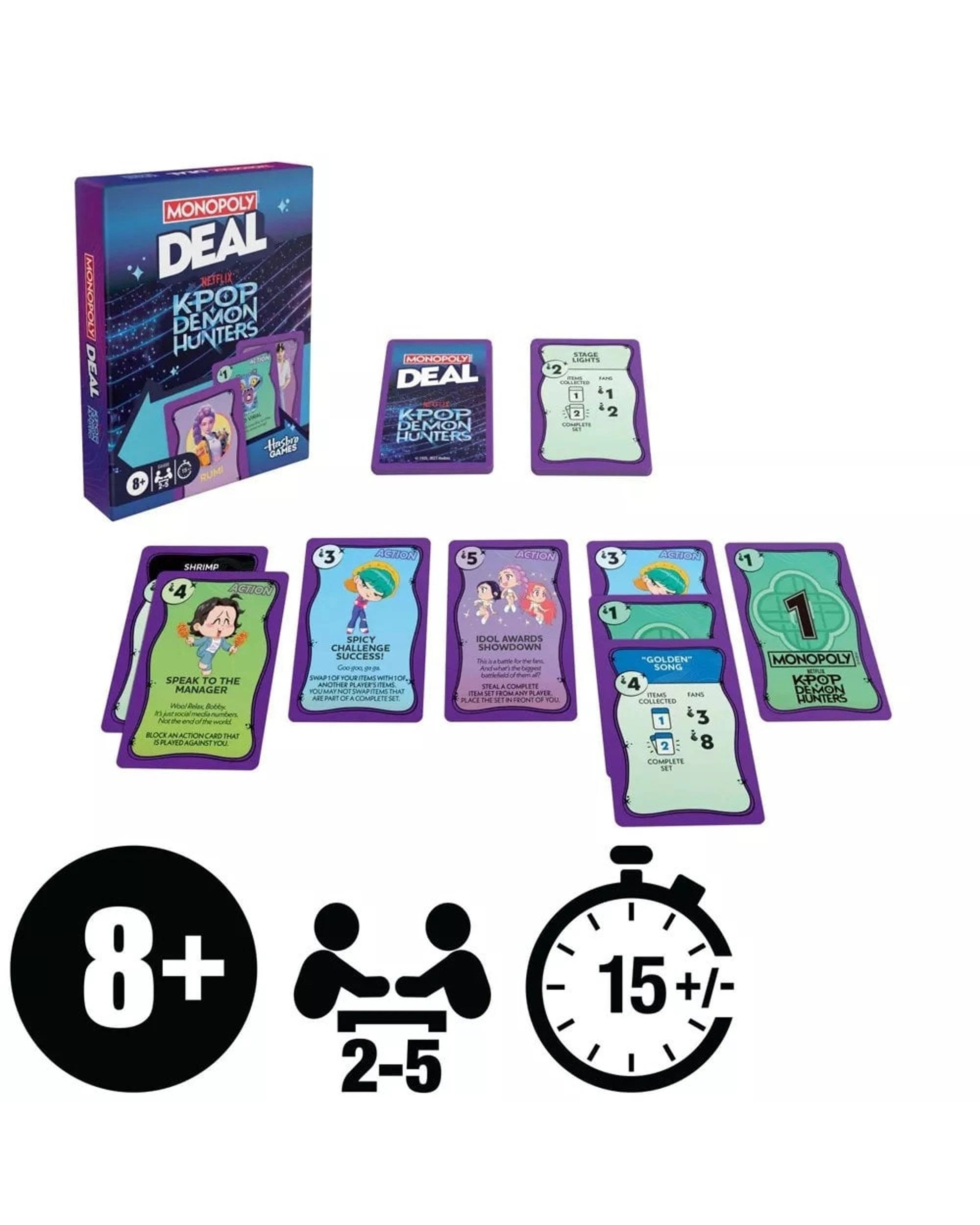5 Monopoly Deal K-Pop Demon Hunters Card Game, 5 of 5