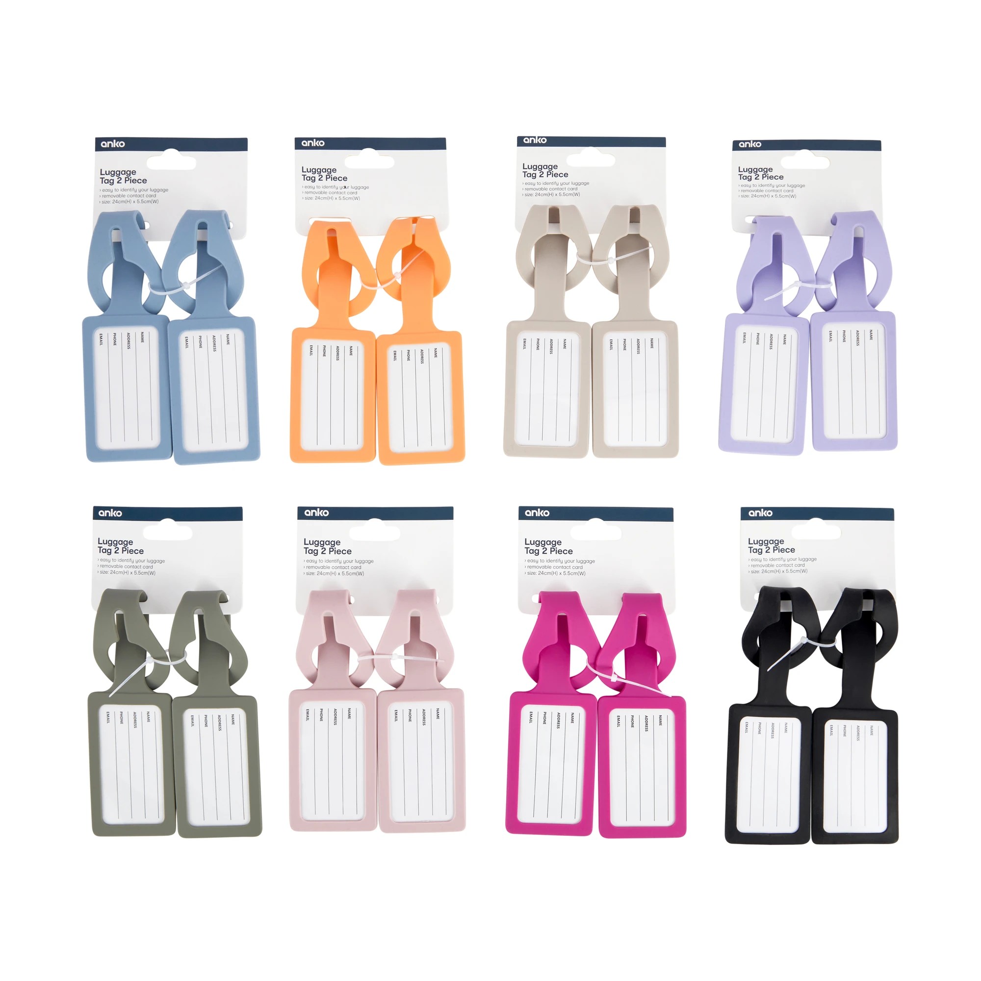 5 2 Piece Luggage Tags - Assorted, 5 of 5