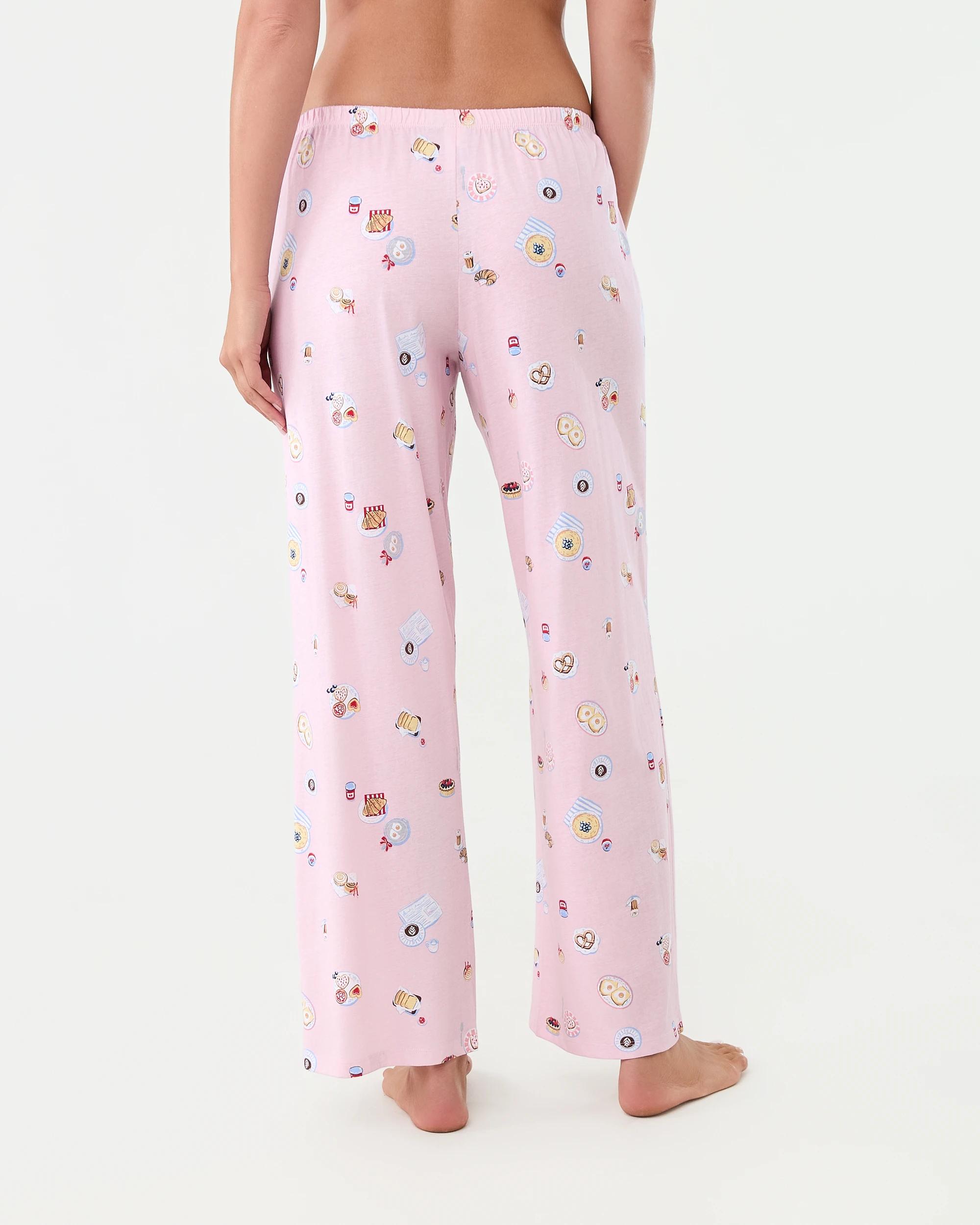 3 Cotton Print Knit Pants Breakfast, 3 of 4