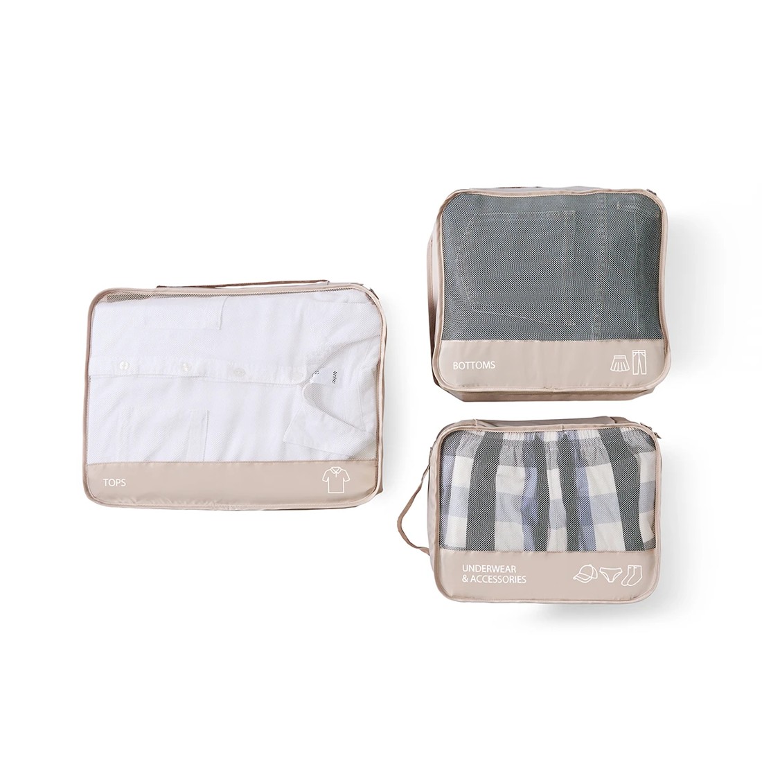 4 7 Piece Packing Cube - Beige, 4 of 10