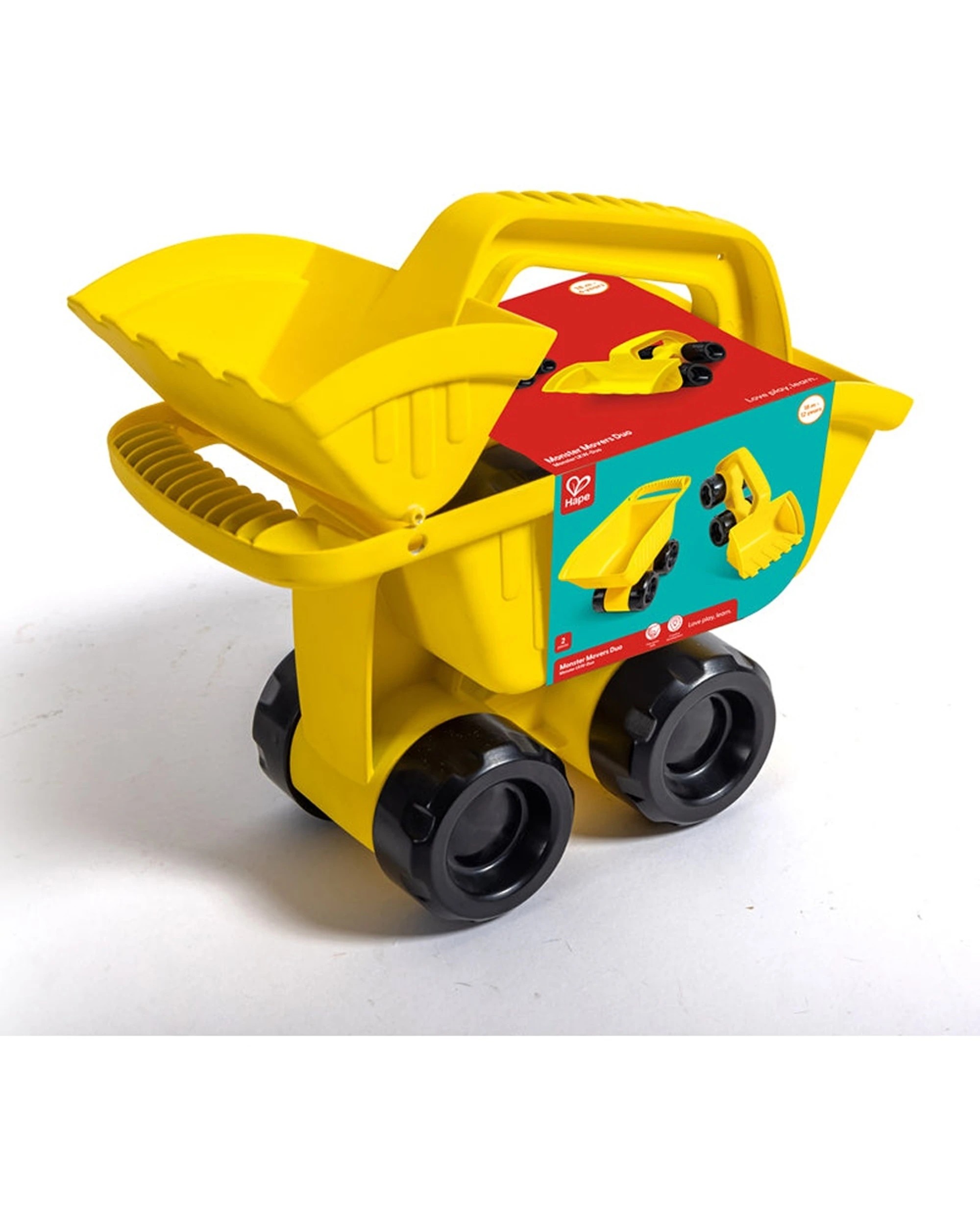 2 Hape 2pc Monster Movers Duo Construction Sandpit Toy Set Kids - Yellow, 2 of 3