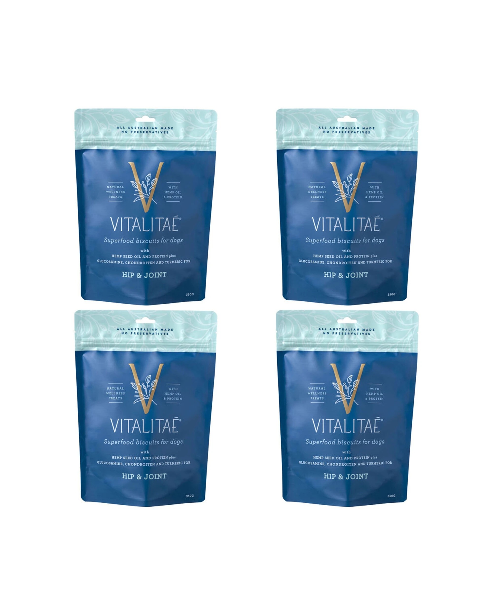 1 Vitalitae 4PK Dog Biscuits Hip and Joint With Hemp Oil and Protein 350g - Plain, 1 of 4