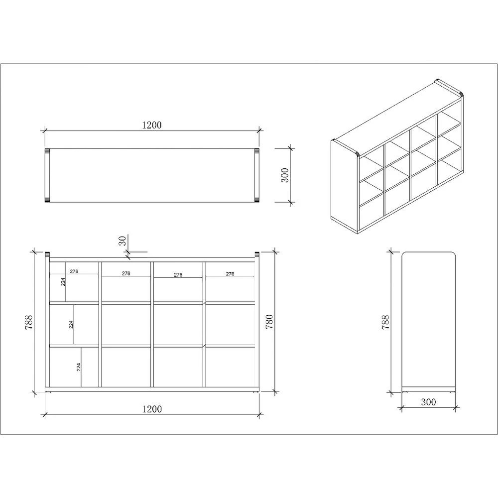3 Young Kids Educational 12 Cube Mobile Storage Unit White Kids Storage & Furniture, 3 of 4