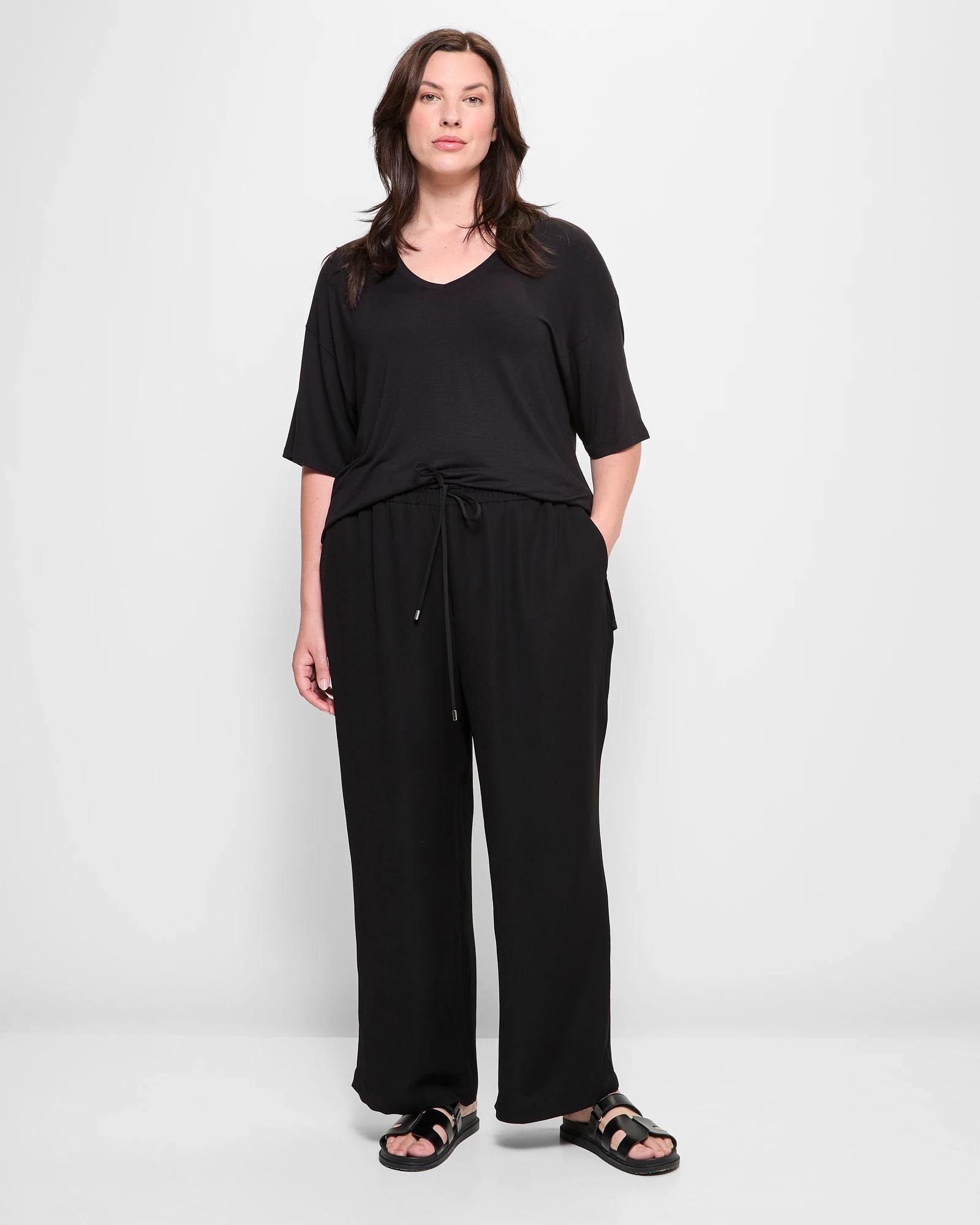 1 Target Plus Size Wide Leg Pants BLACK, 1 of 5