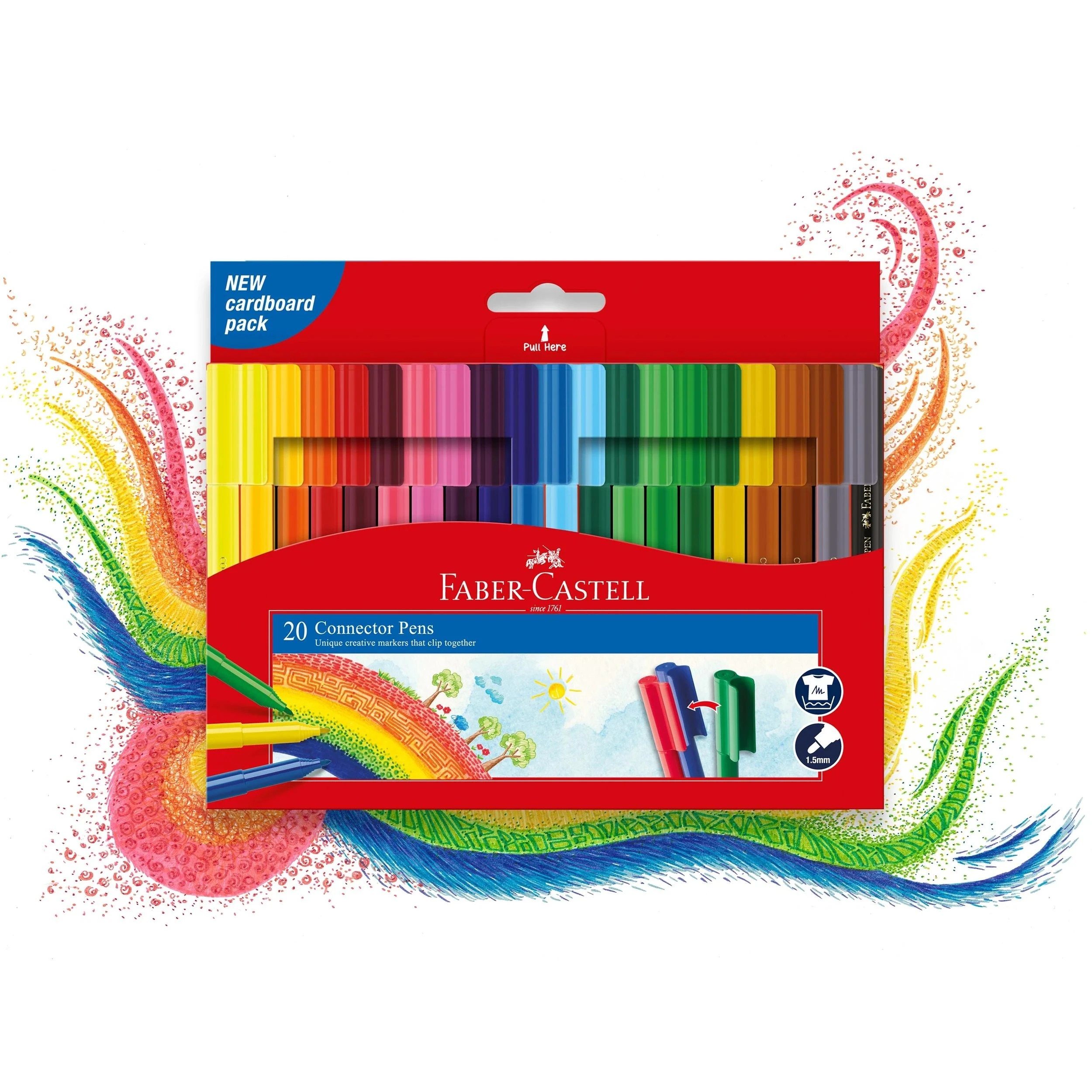 1 20 Pack Faber-Castell Connector Pens - Multi, 1 of 4