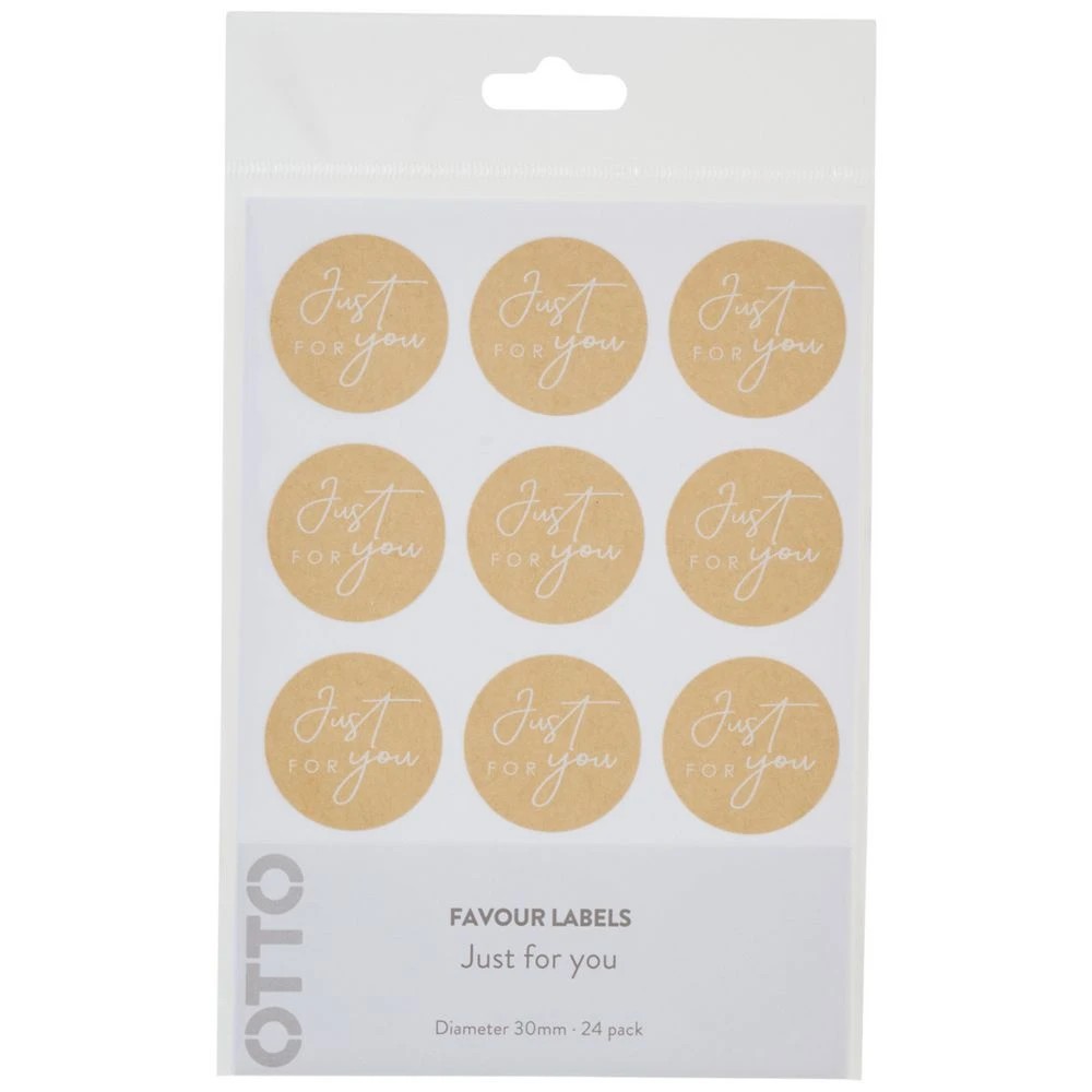 1 Otto Favours Just You Label 24 Pack Kraft, 1 of 1