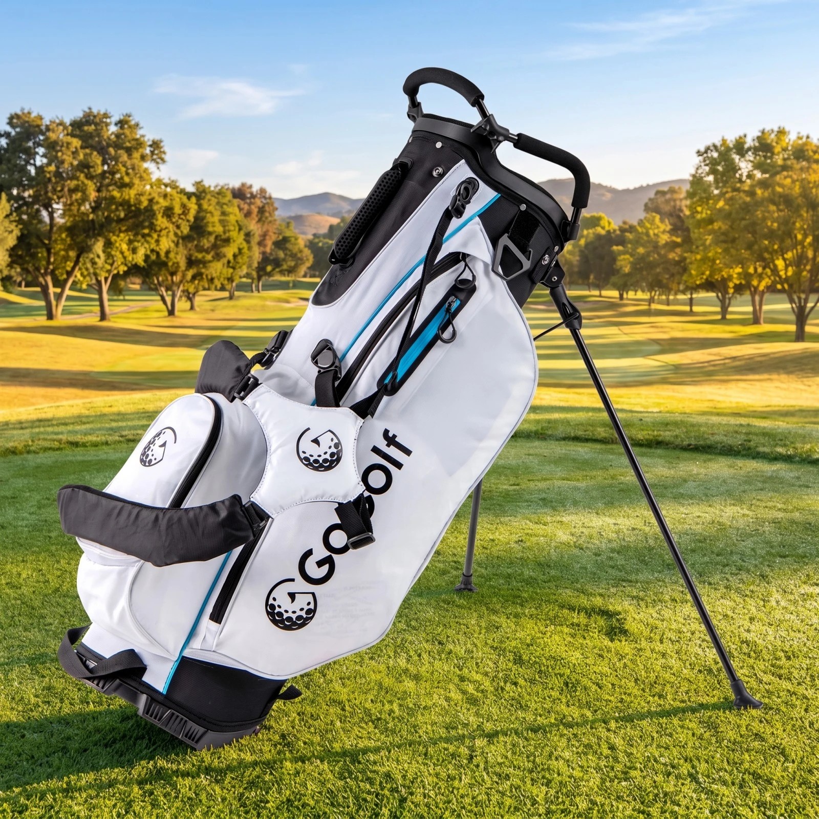 3 Costway Men's 15 Piece Portable Complete Golf Club Set w/Stand Bag Driver & Putter, 3 of 8