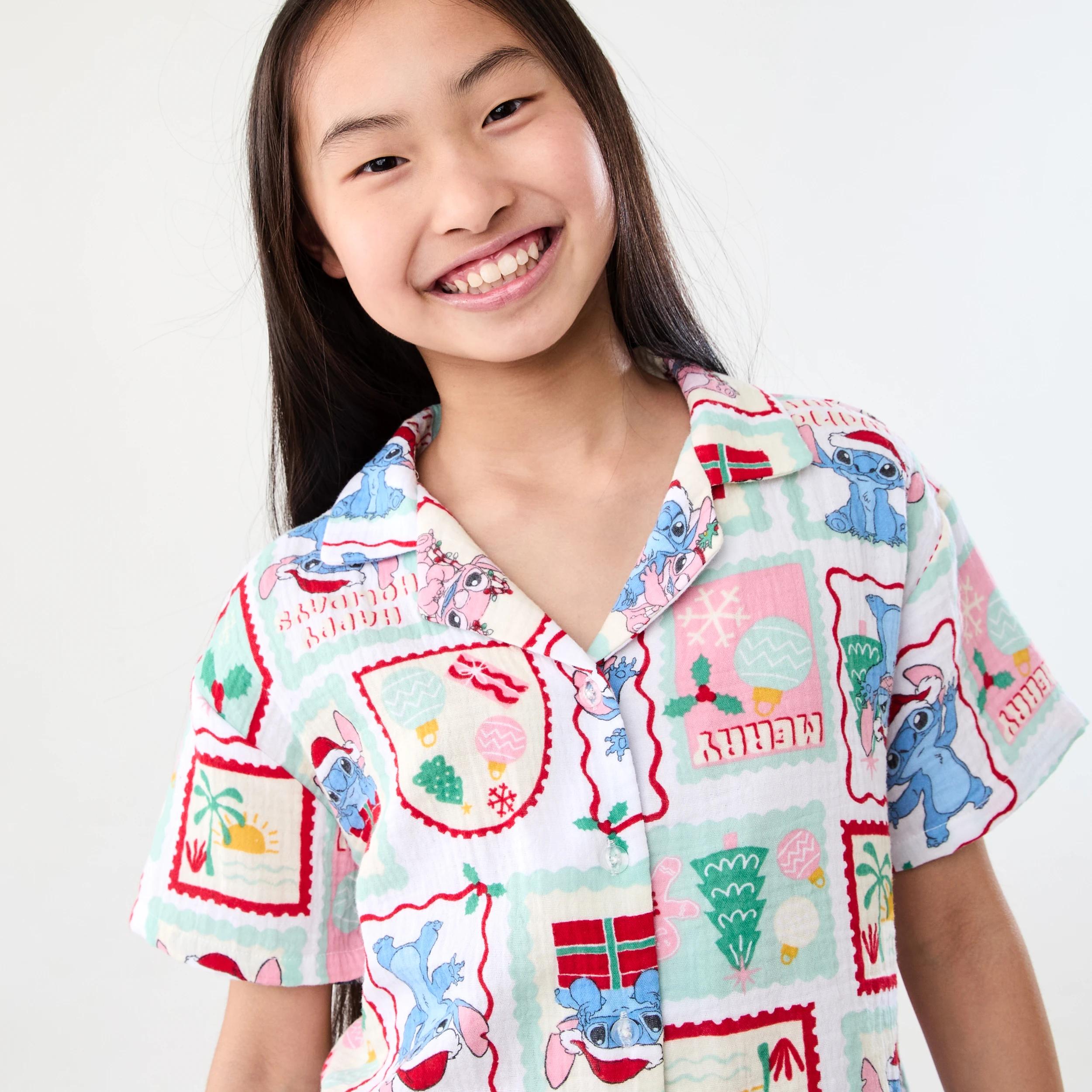 3 Stitch License Christmas Woven Family Matching Pyjama Set STITCH, 3 of 9