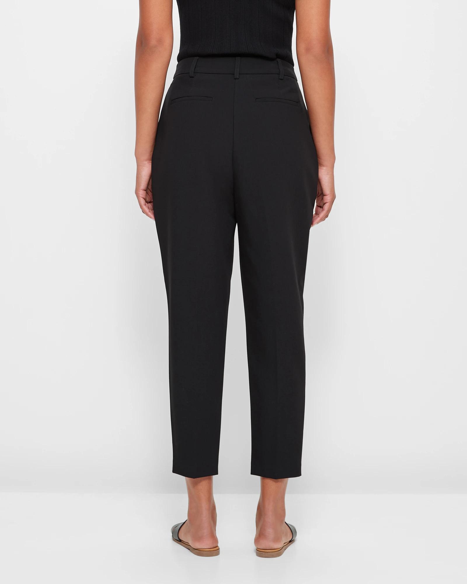 4 High Waist Slim Tapered Ankle Pants - Preview BLACK, 4 of 10