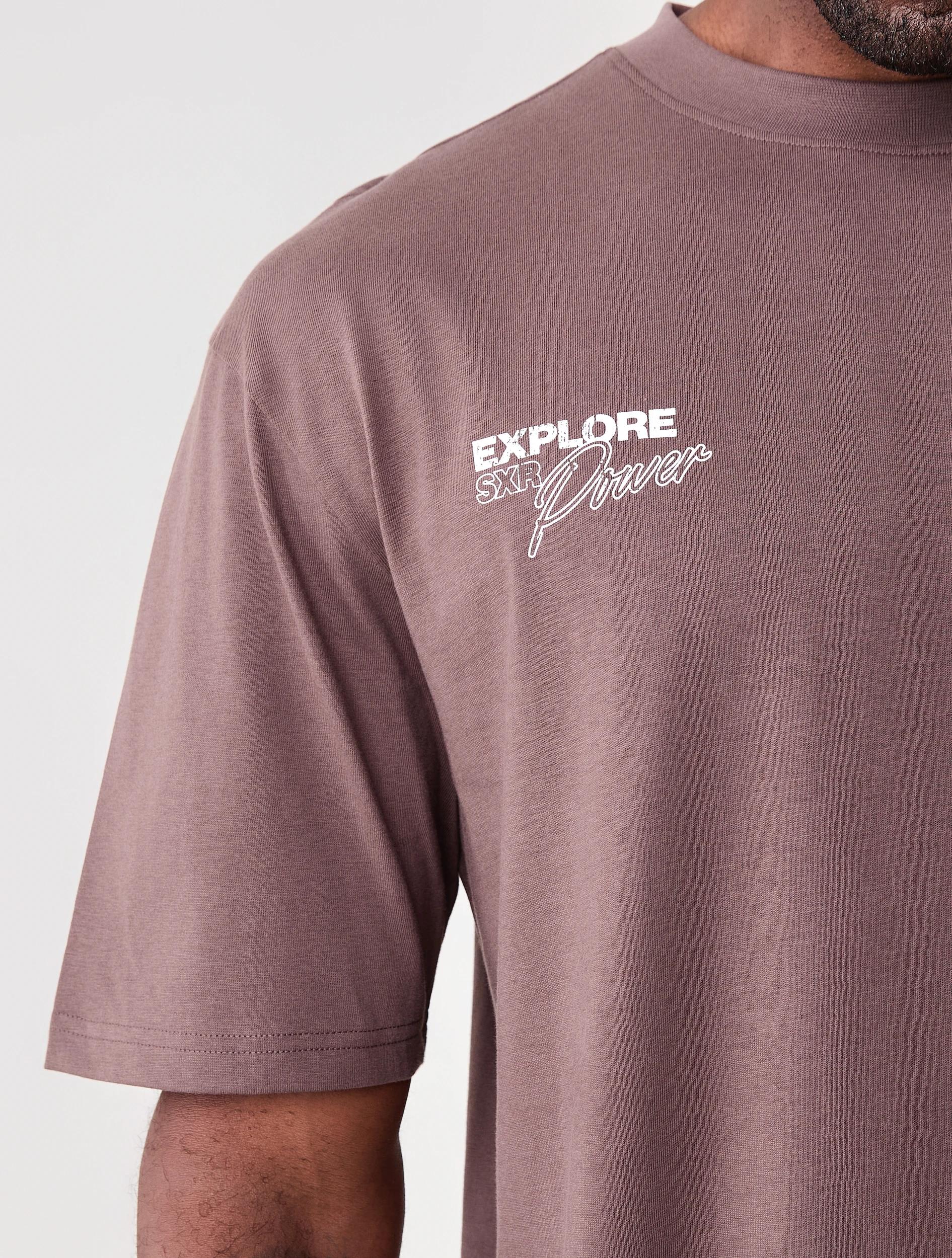 6 Oversized Print T-shirt Bwn Power, 6 of 7