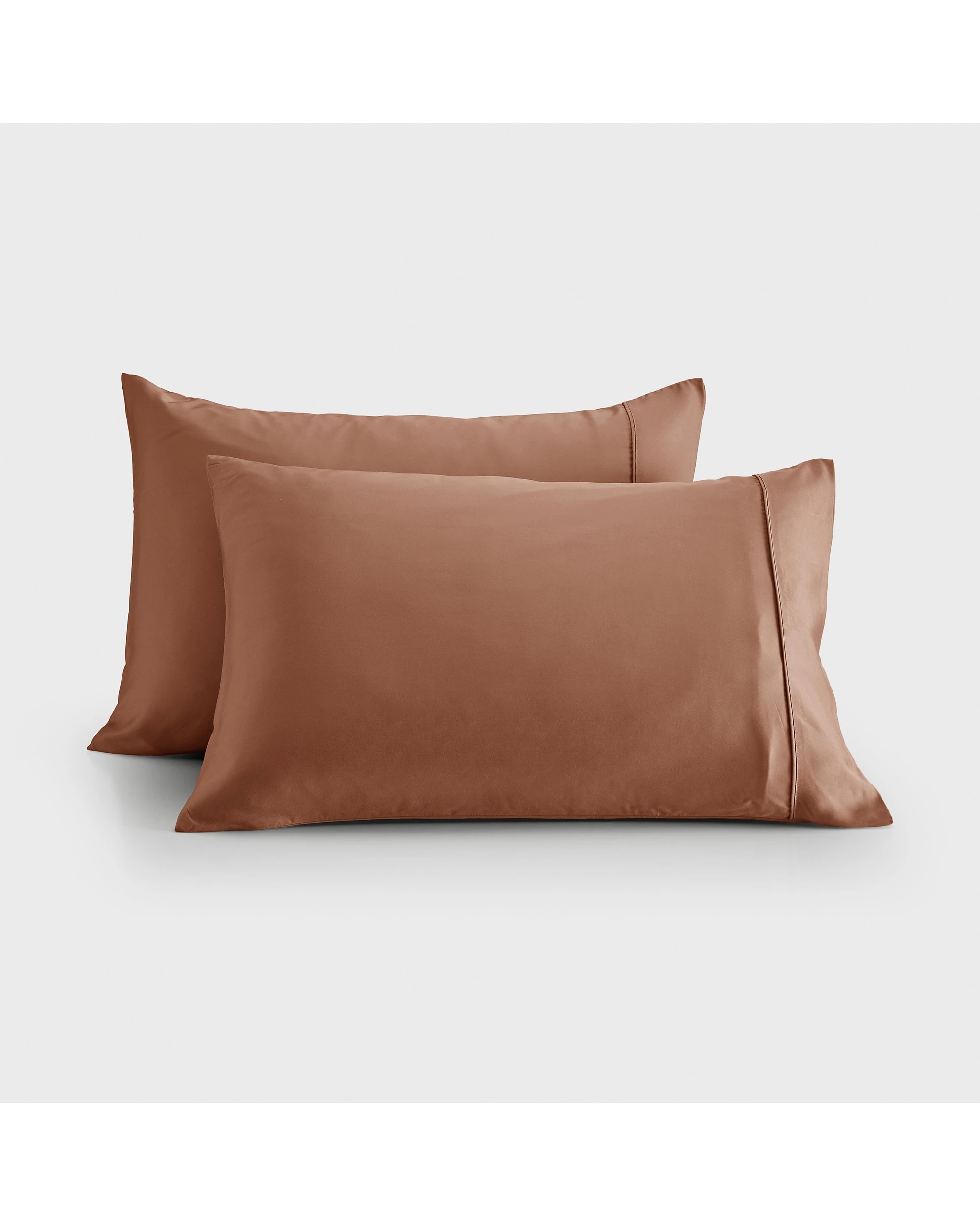 4 Natural Home 400TC 100% Bamboo Sateen Standard Pillowcase Twin Pack - Earth, 4 of 5