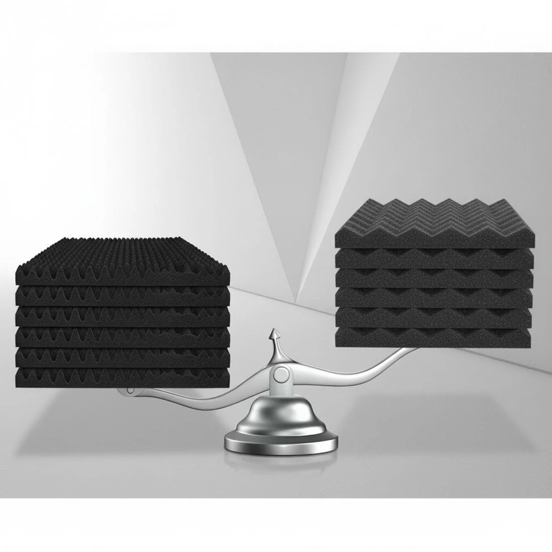 3 Alpha Acoustic Foam 40pcs 50x50x5cm Sound Absorption Proofing Panels Eggshell - Black, 3 of 5