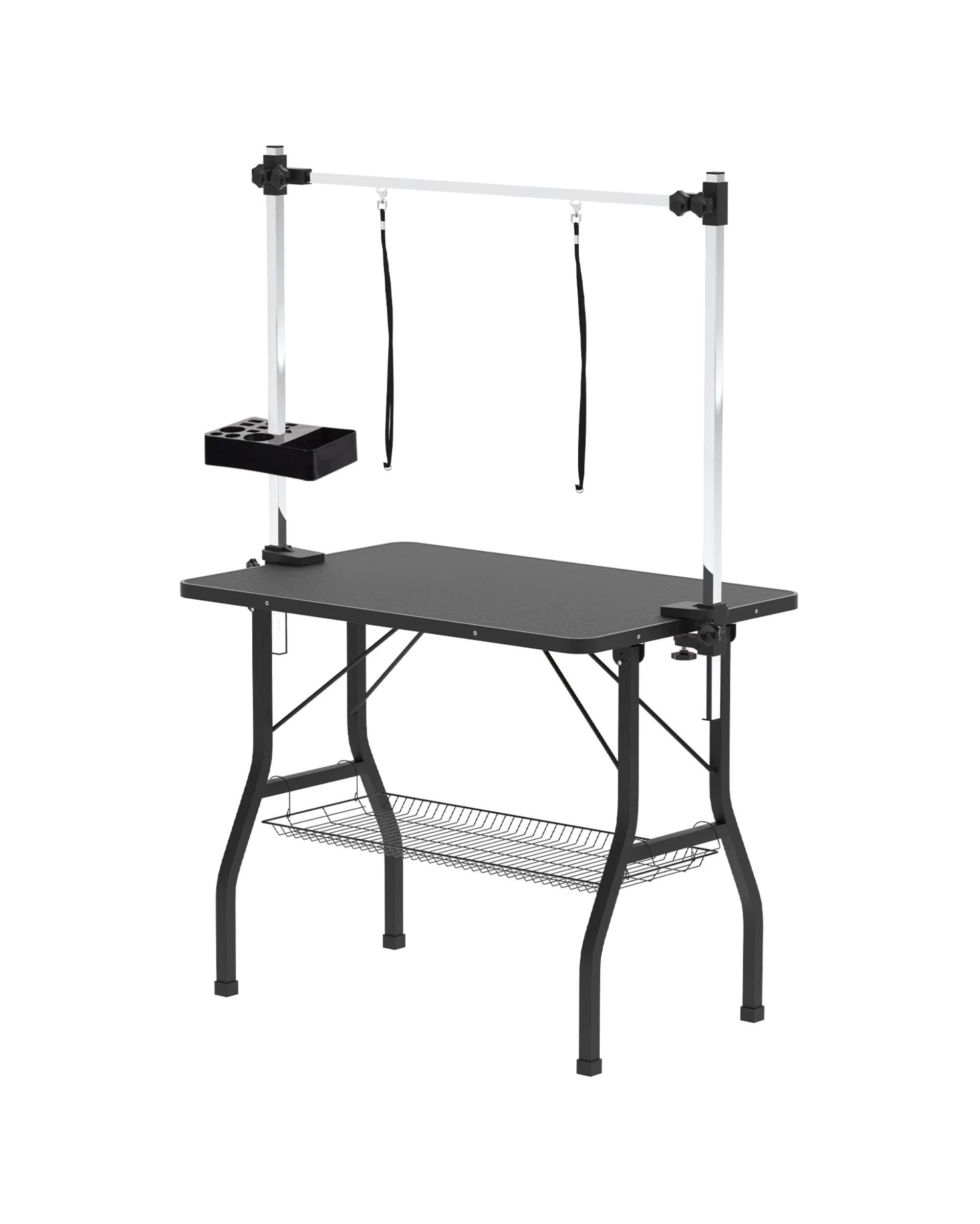 4 Advwin Pet Grooming Table with Storage Basket & Pet Hair Dryer, Height Adjustable Anti‑Slip Grooming Set, 4 of 10