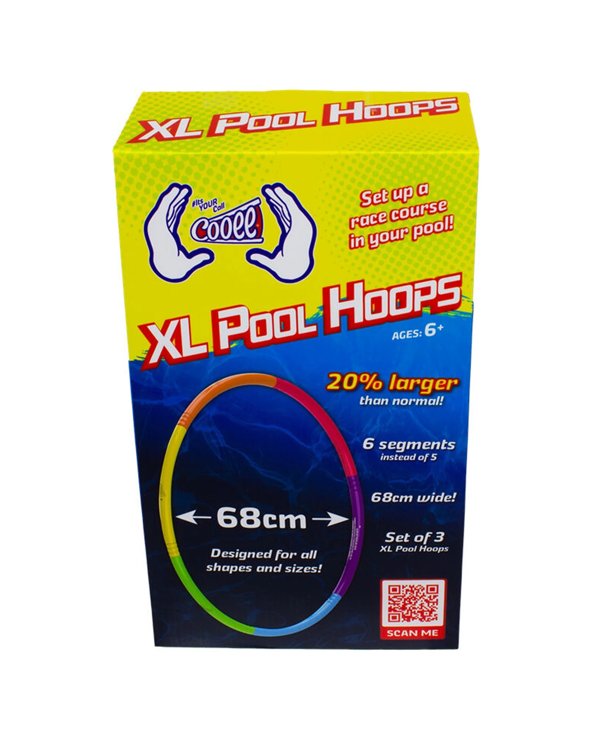 2 Cooee 6pc XL Pool Floating Hoops Kids 68cm - Multi, 2 of 4