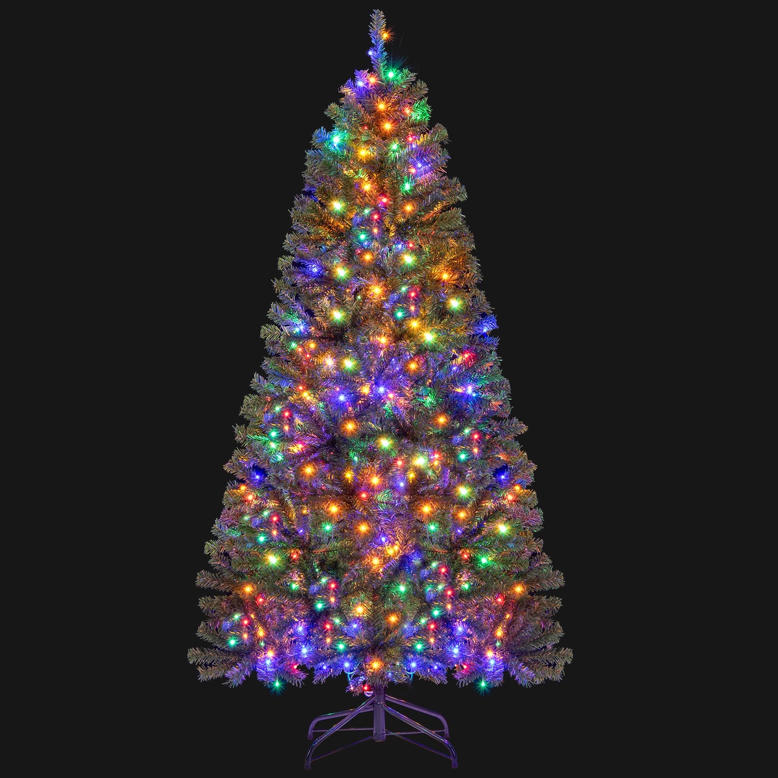 6 Costway 1.8M Pre-Lit Artificial Christmas Tree w/500 Multicolored LEDs Home Office Party Decoration, 6 of 6