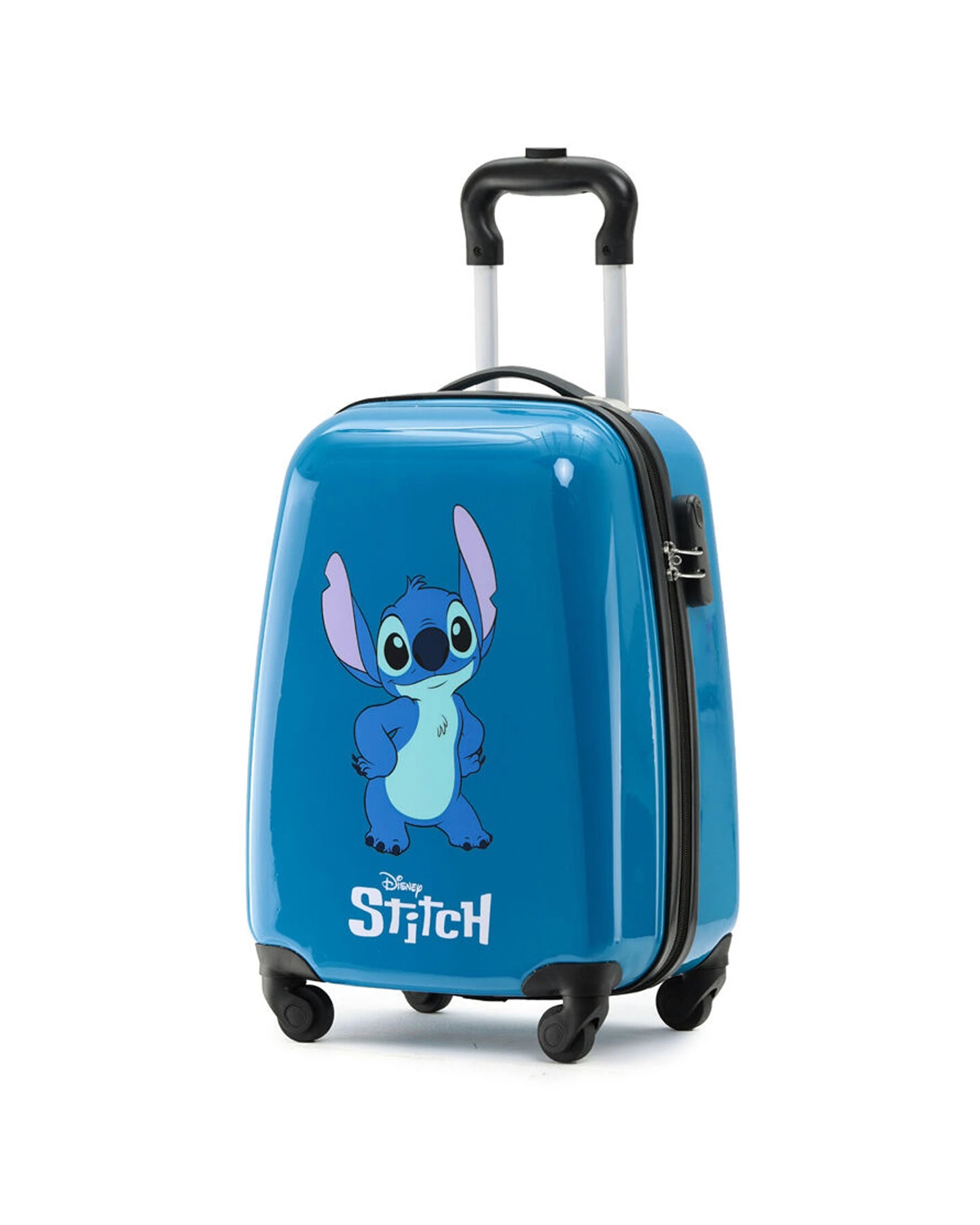 2 Disney Stitch 4 Wheel Onboard Trolley Case 17 Inch 45Cm Compact Cabin Luggage - Blue, 2 of 4