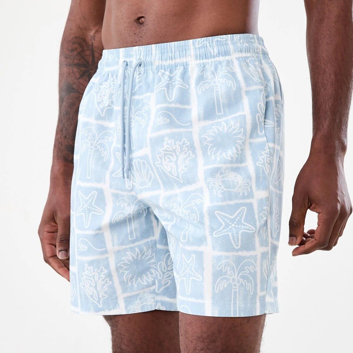 2 Regular Print Boardshorts Blu Stamp, 2 of 6