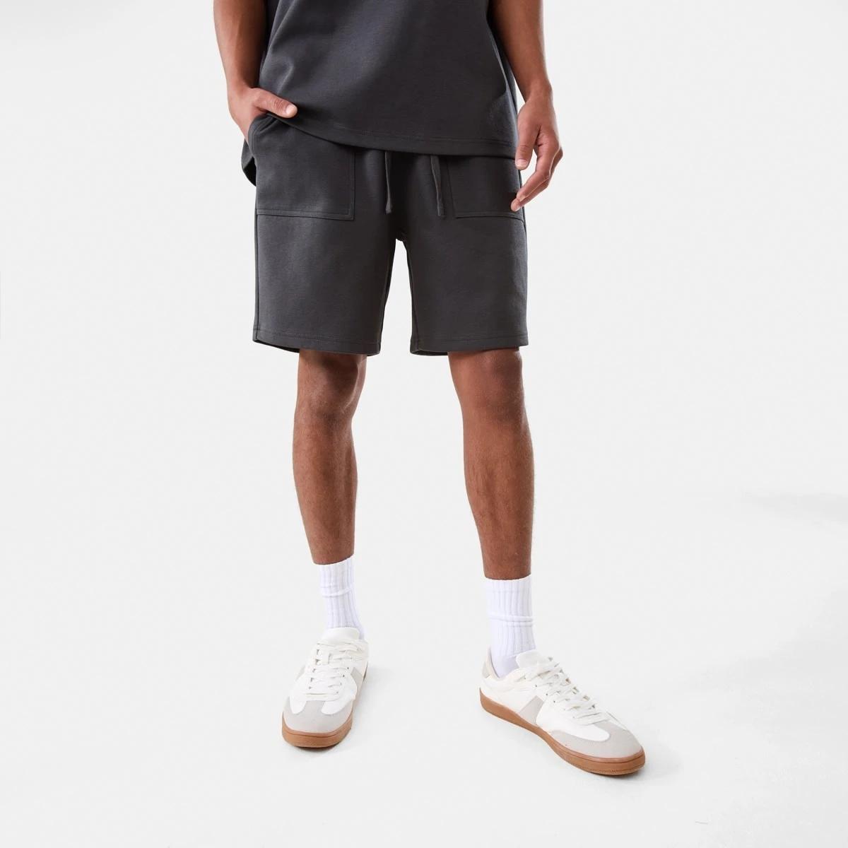 7 Elastic Waist Interlock Knit Shorts VOLCANIC ROCK, 7 of 7