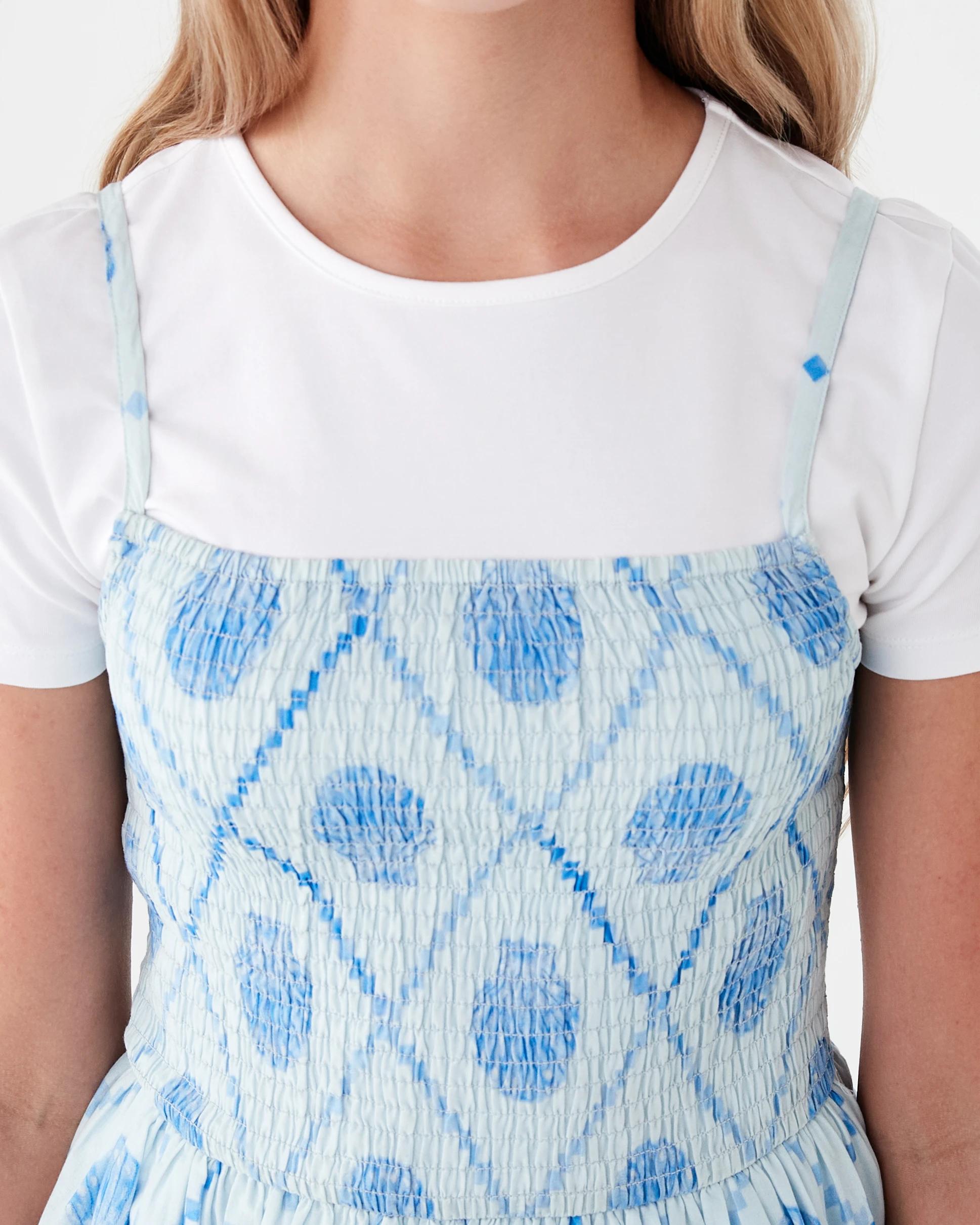 4 2 Piece Twofer Dress Set Blue Shels, 4 of 9
