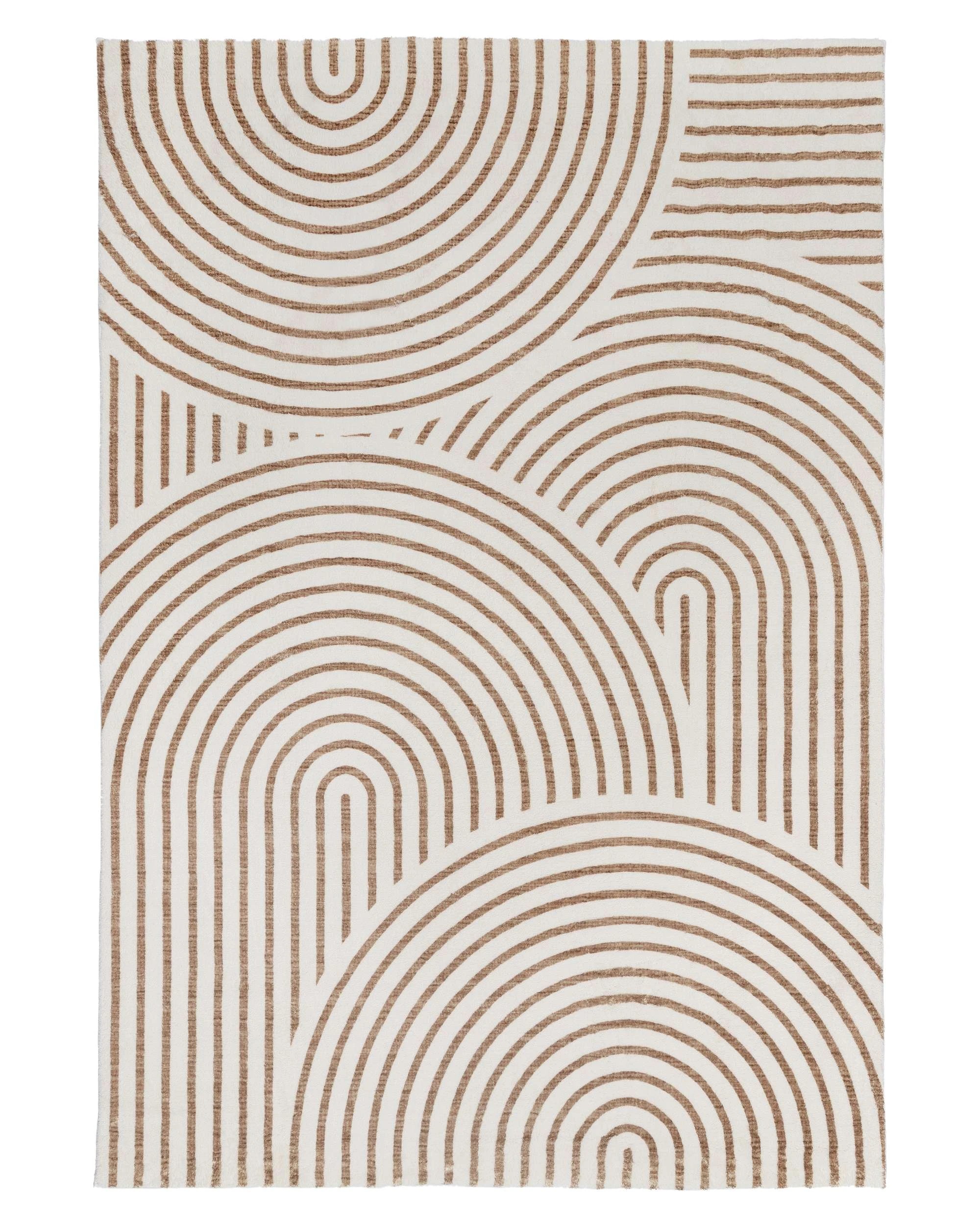 1 Loopsie Abel Geometric Washable Rug-400cm x 300cm - White, 1 of 7