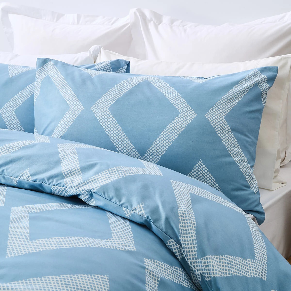 2 Jude Quilt Cover Set - Double Bed, Blue, 2 of 6