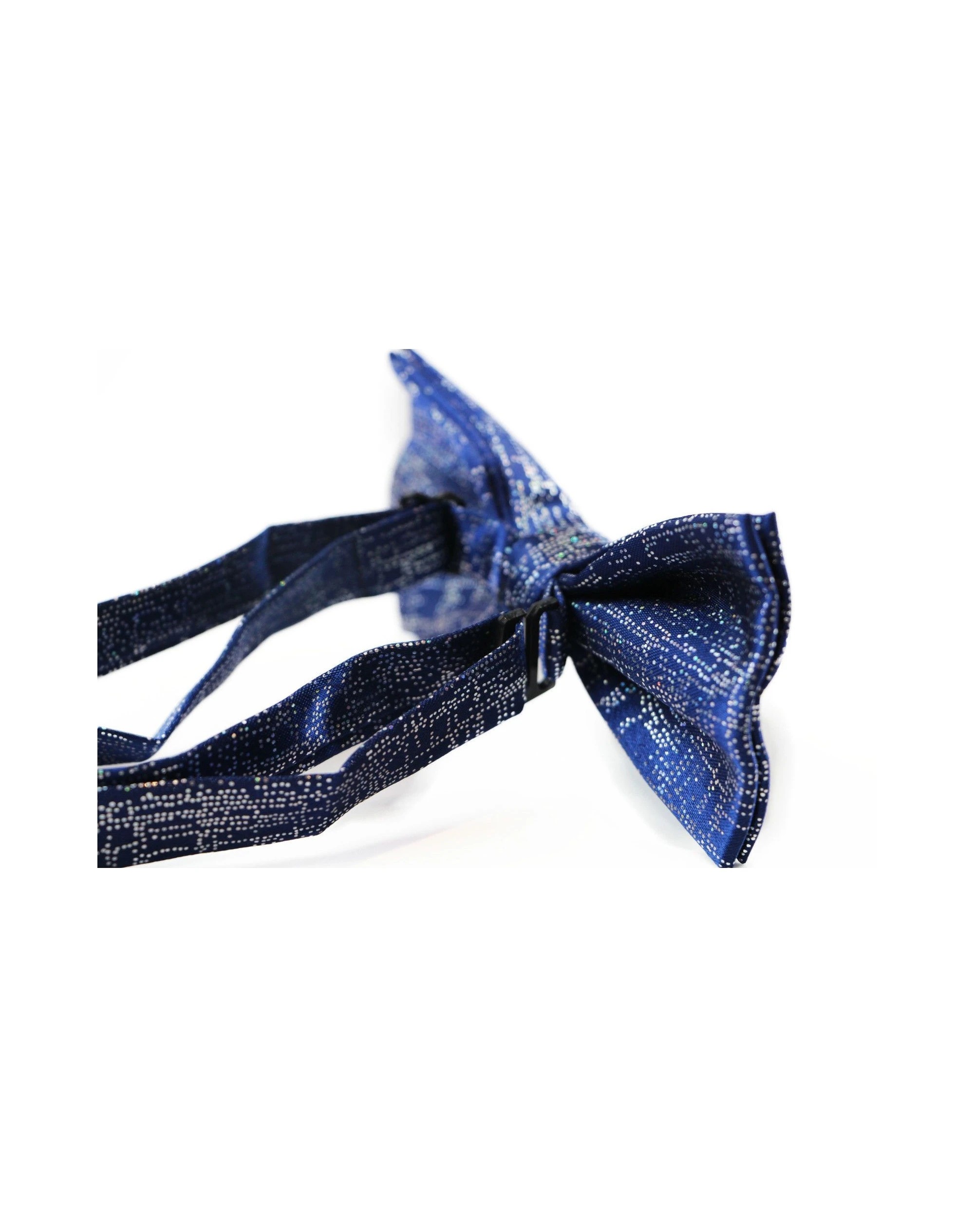 2 Zasel Mens Blue Sparkly Glitter Patterned Bow Tie - Blue, 2 of 6