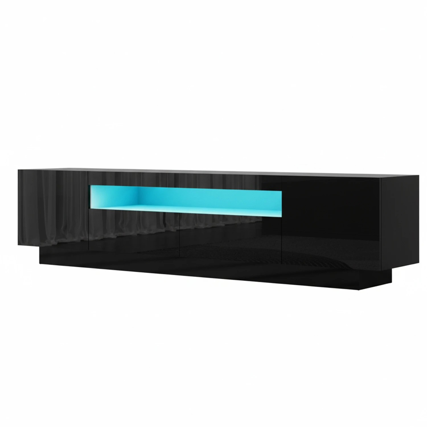 1 Artiss TV Unit Entertainment Unit Storage Drawer RGB LED 180cm - Black, 1 of 9